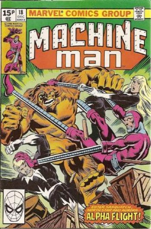 Wendigo - Alpha Flight tie in<br> Cover of Machine Man (Vol 1) #18. One of 250,000 Vintage American Comics on sale from Krypton!