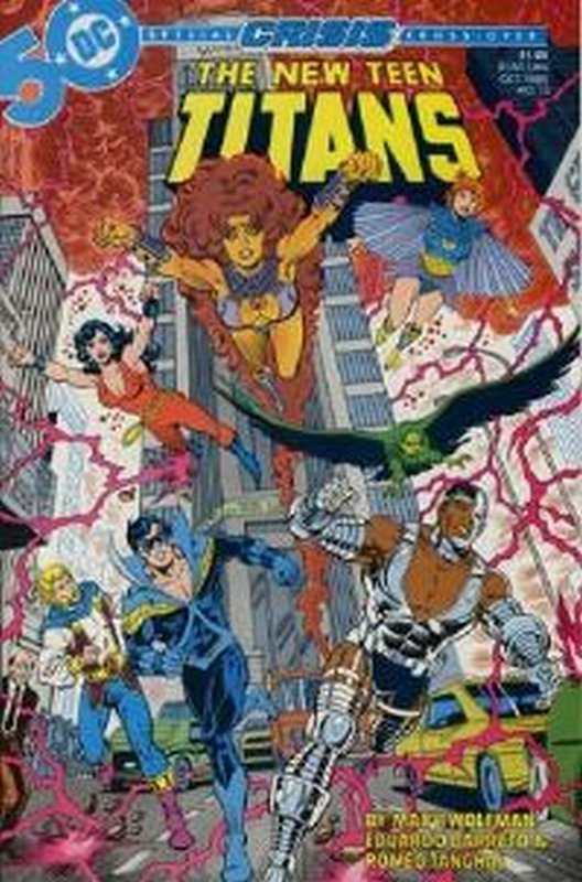 Crisis Crossover<br> Cover of New Teen Titans (Vol 2) #13. One of 250,000 Vintage American Comics on sale from Krypton!