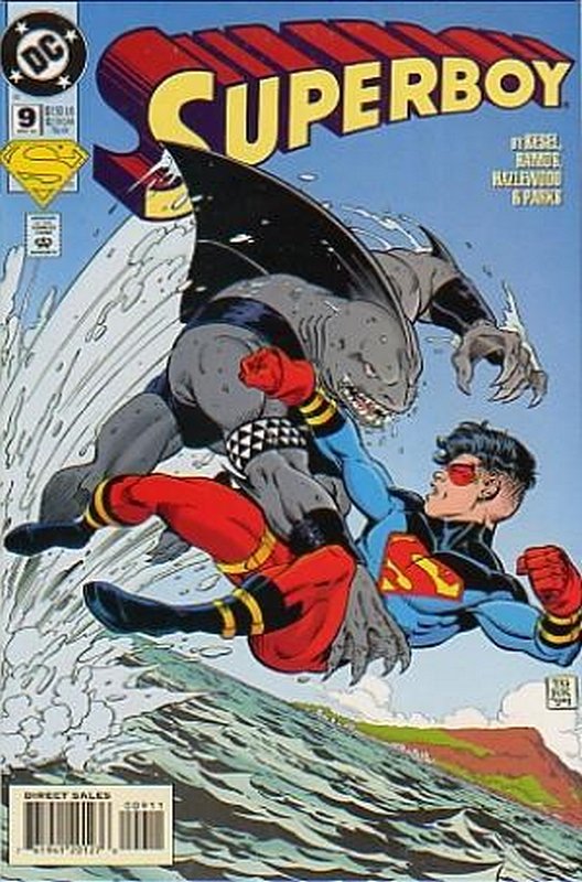 1st Full King Shark<br> Cover of Superboy (Vol 3) #9. One of 250,000 Vintage American Comics on sale from Krypton!