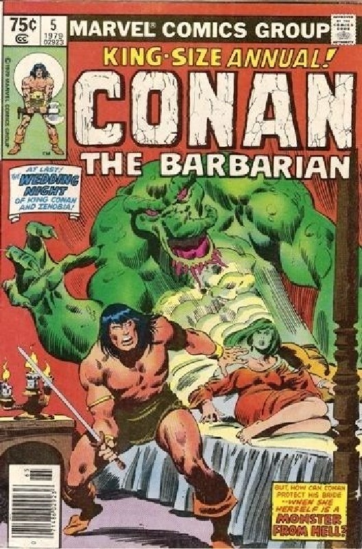 Cover of Conan the Barbarian Annual #5. One of 250,000 Vintage American Comics on sale from Krypton!