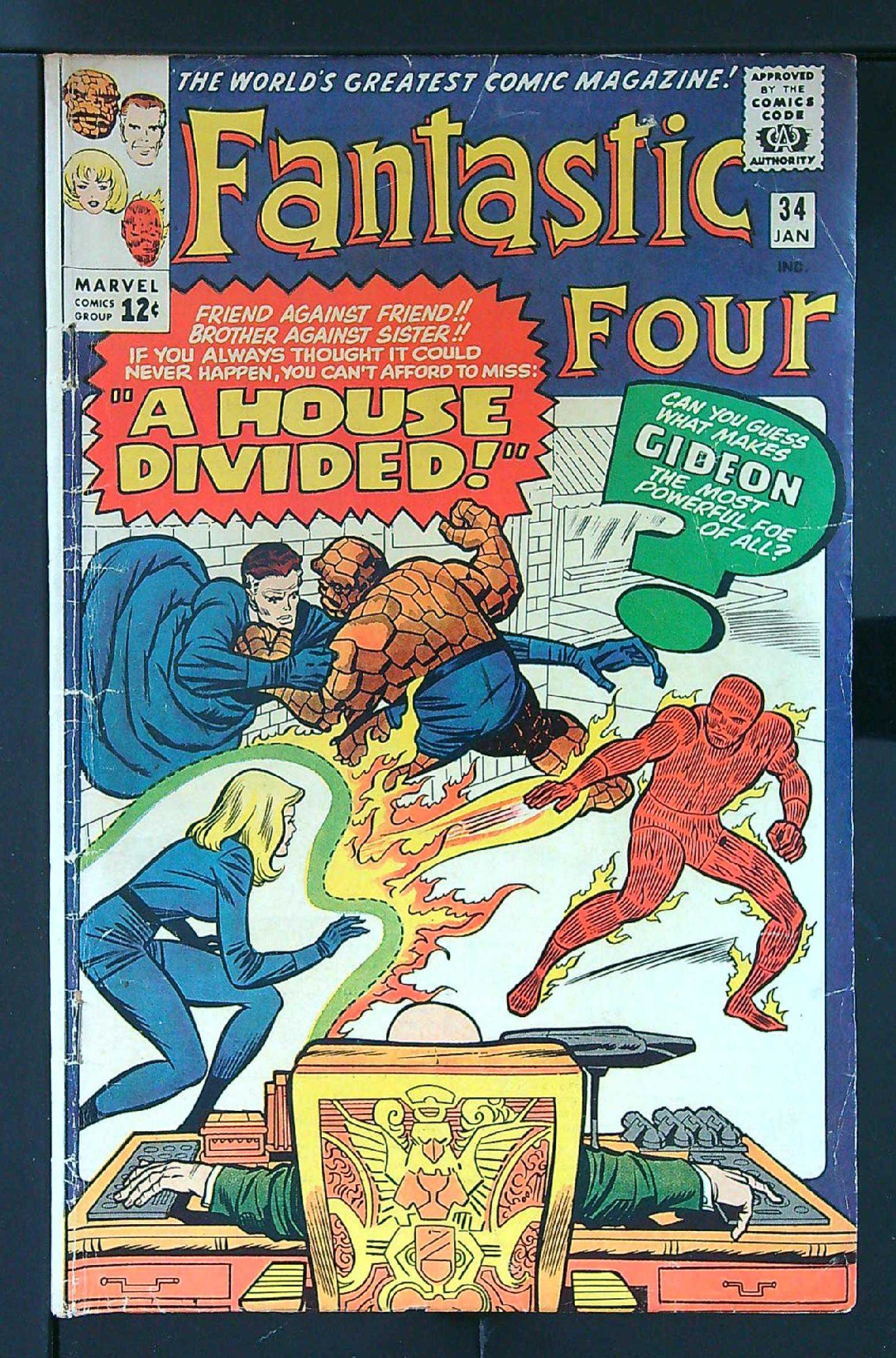 ACTUAL SCAN OF COMIC!<br> Cover of Fantastic Four (Vol 1) #34. One of 250,000 Vintage American Comics on sale from Krypton!