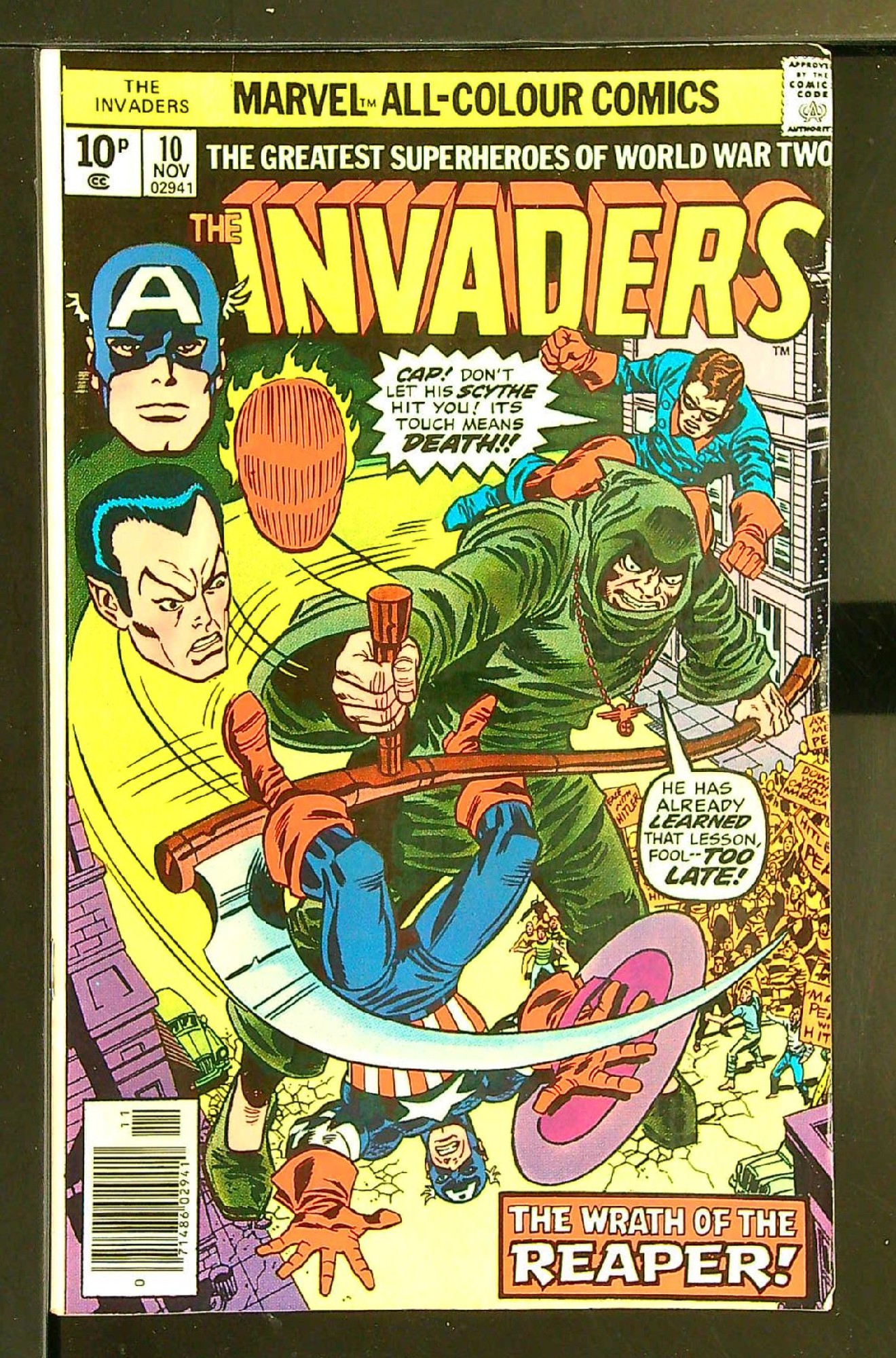 ACTUAL SCAN OF COMIC!<br> Cover of Invaders (Vol 1) #10. One of 250,000 Vintage American Comics on sale from Krypton!