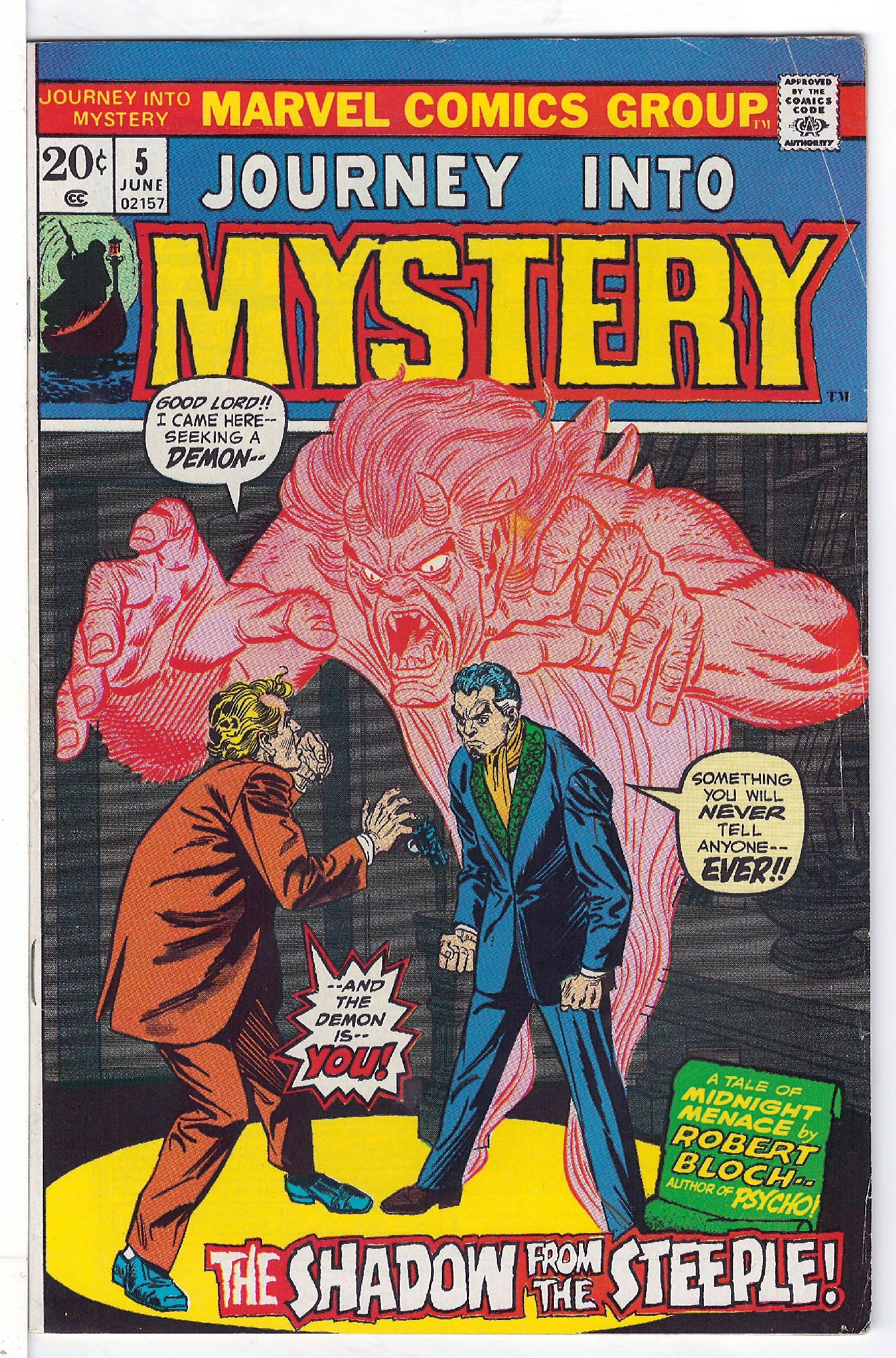 ACTUAL SCAN OF COMIC!<br> Cover of Journey Into Mystery (Vol 2) #5. One of 250,000 Vintage American Comics on sale from Krypton!