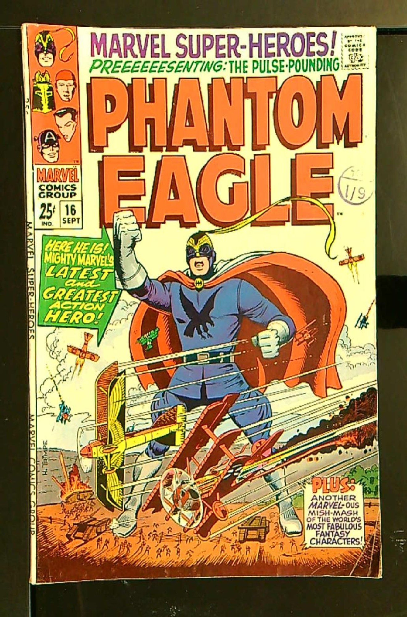 ACTUAL SCAN OF COMIC!<br>Distribution Stamp on Cover - See Scan Cover of Marvel Super-Heroes (Vol 1) #16. One of 250,000 Vintage American Comics on sale from Krypton!