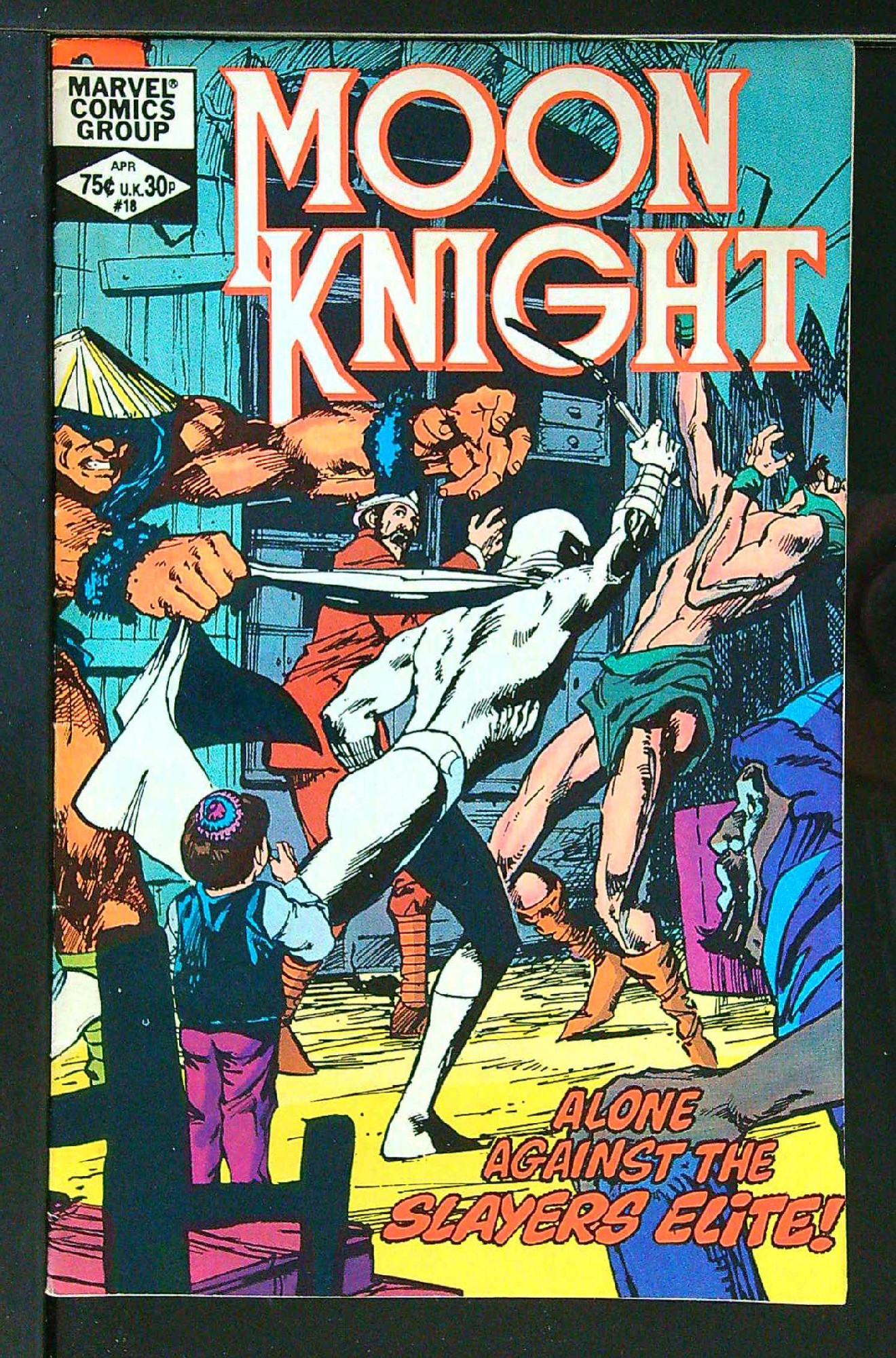 ACTUAL SCAN OF COMIC!<br> Cover of Moon Knight (Vol 1) #18. One of 250,000 Vintage American Comics on sale from Krypton!