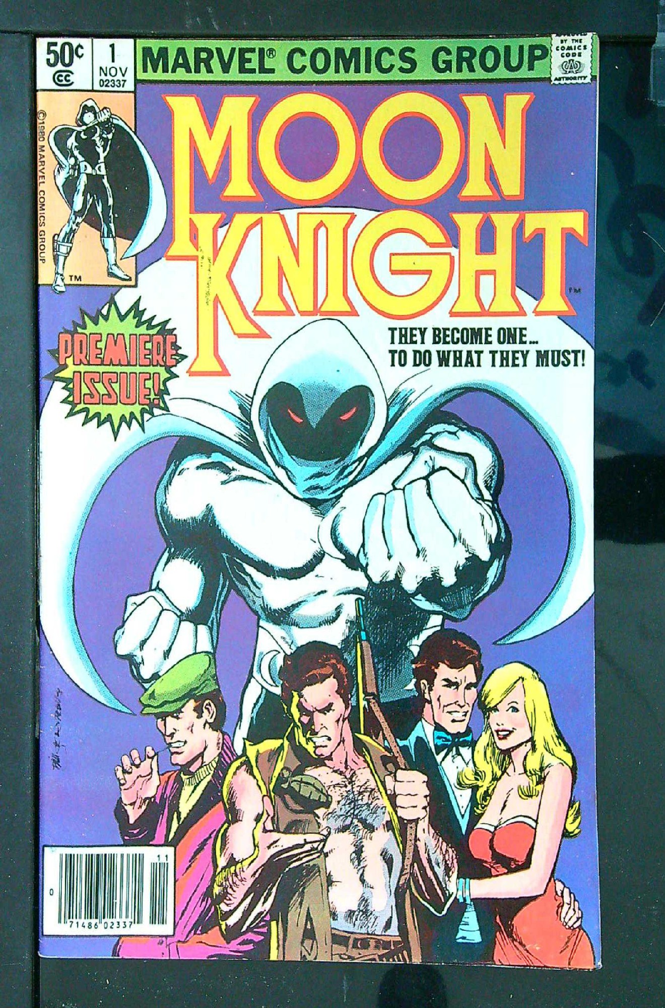 ACTUAL SCAN OF COMIC!<br> Cover of Moon Knight (Vol 1) #1. One of 250,000 Vintage American Comics on sale from Krypton!