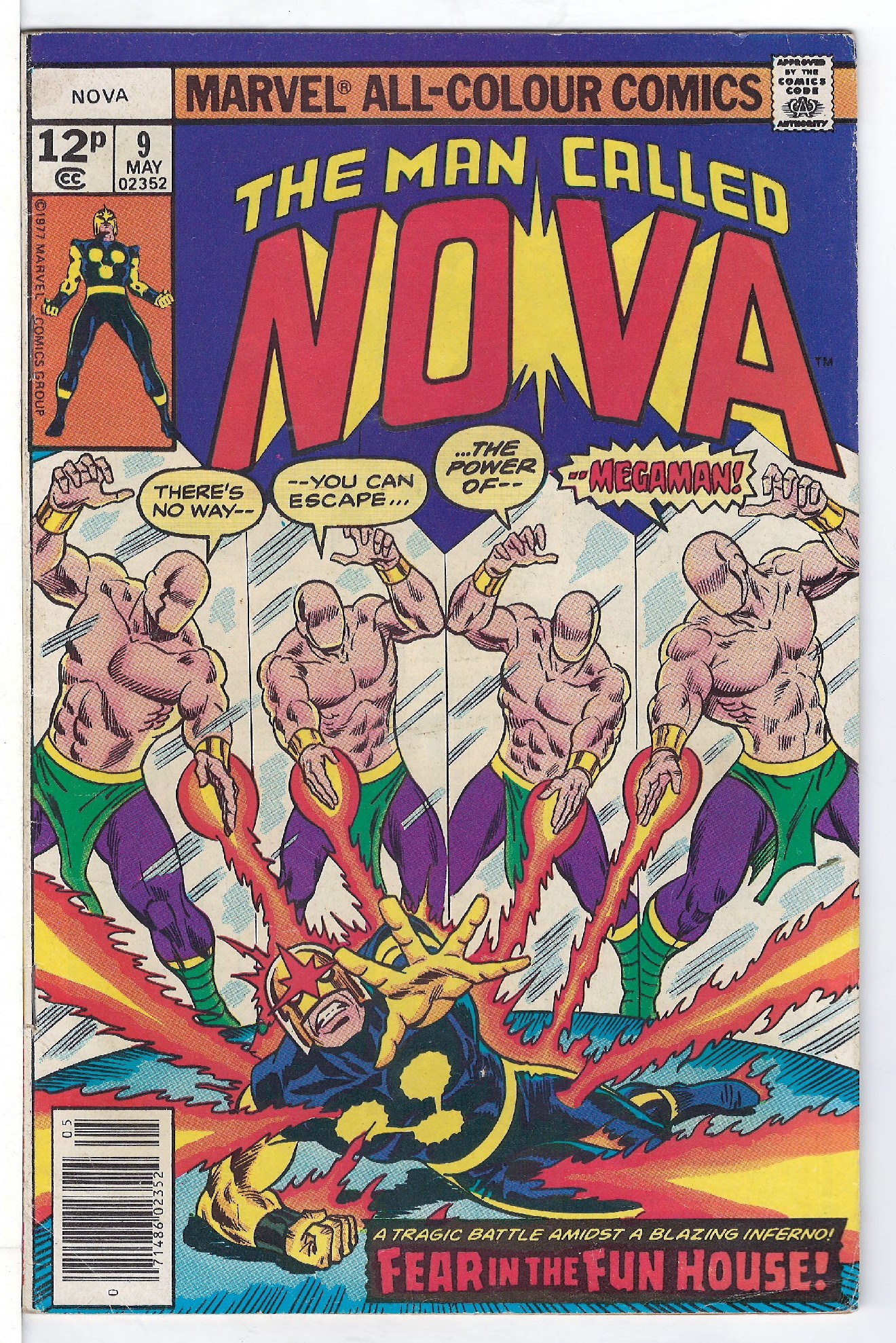 ACTUAL SCAN OF COMIC!<br> Cover of Nova (Vol 1) #9. One of 250,000 Vintage American Comics on sale from Krypton!