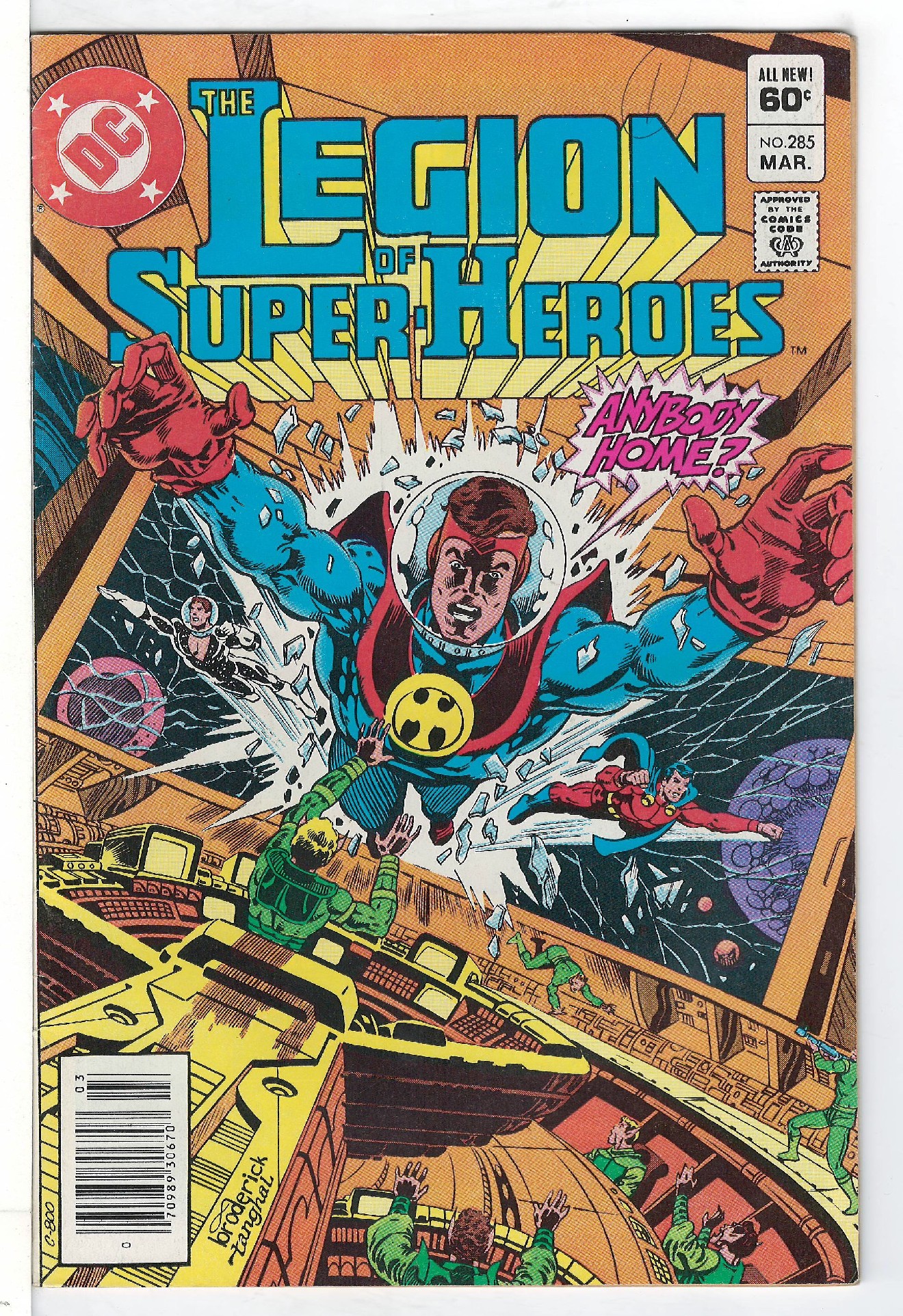 ACTUAL SCAN OF COMIC!<br>Pen Mark on Cover - See Scan Cover of Legion of Super-Heroes (Vol 1) #285. One of 250,000 Vintage American Comics on sale from Krypton!