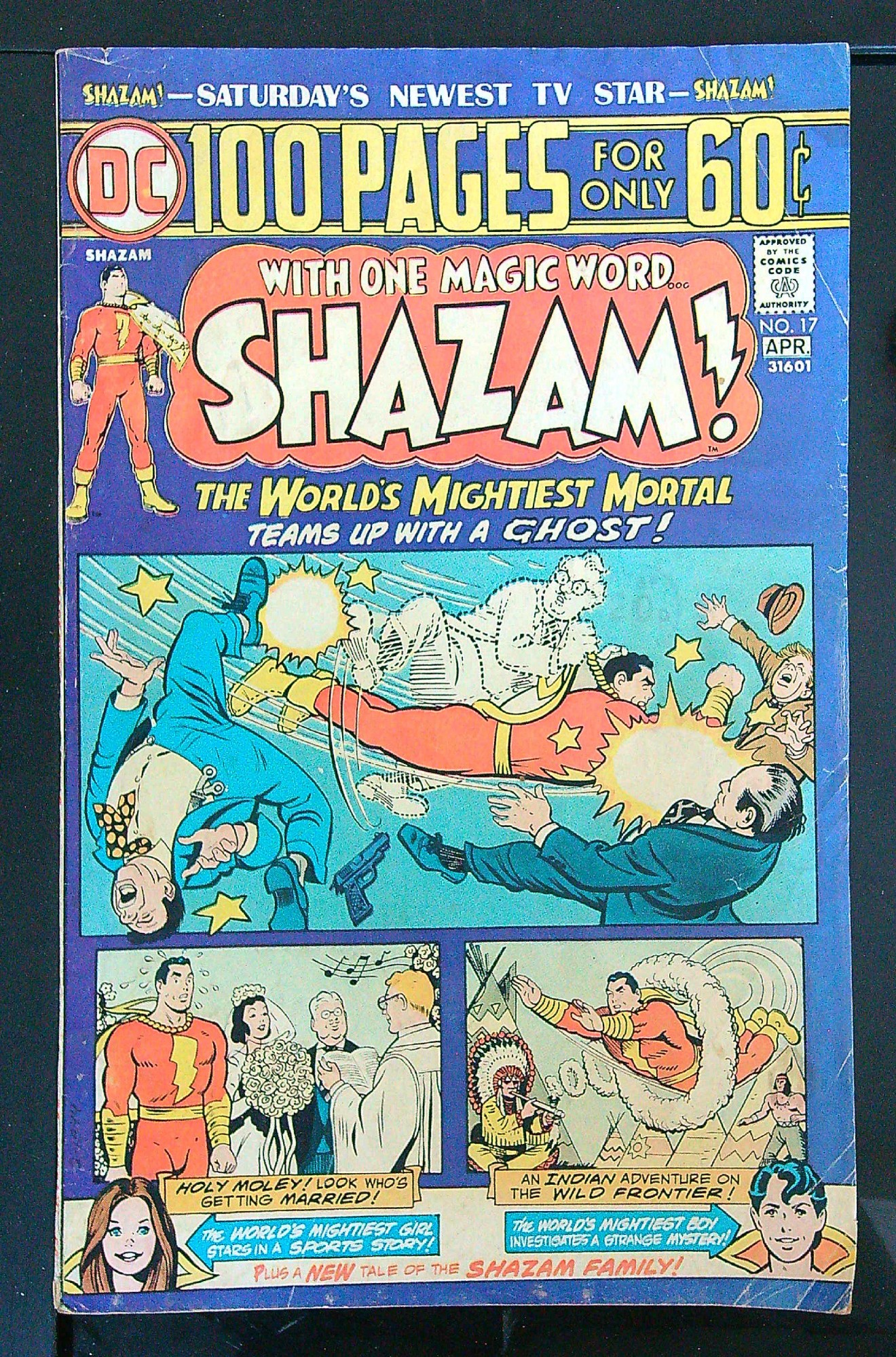 100 Pages<br>ACTUAL SCAN OF COMIC!<br> Cover of Shazam! (Vol 1) #17. One of 250,000 Vintage American Comics on sale from Krypton!