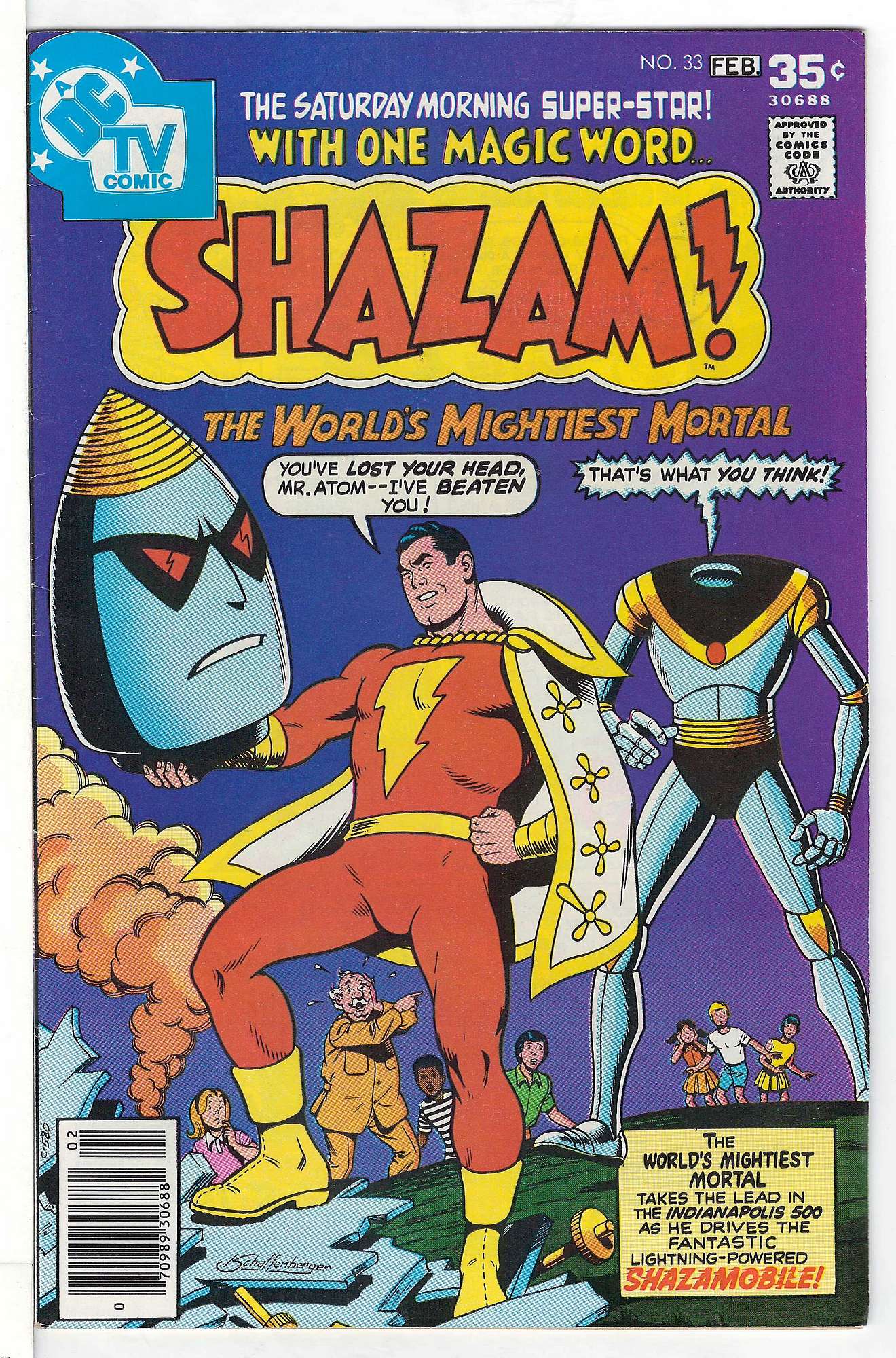 ACTUAL SCAN OF COMIC!<br> Cover of Shazam! (Vol 1) #33. One of 250,000 Vintage American Comics on sale from Krypton!