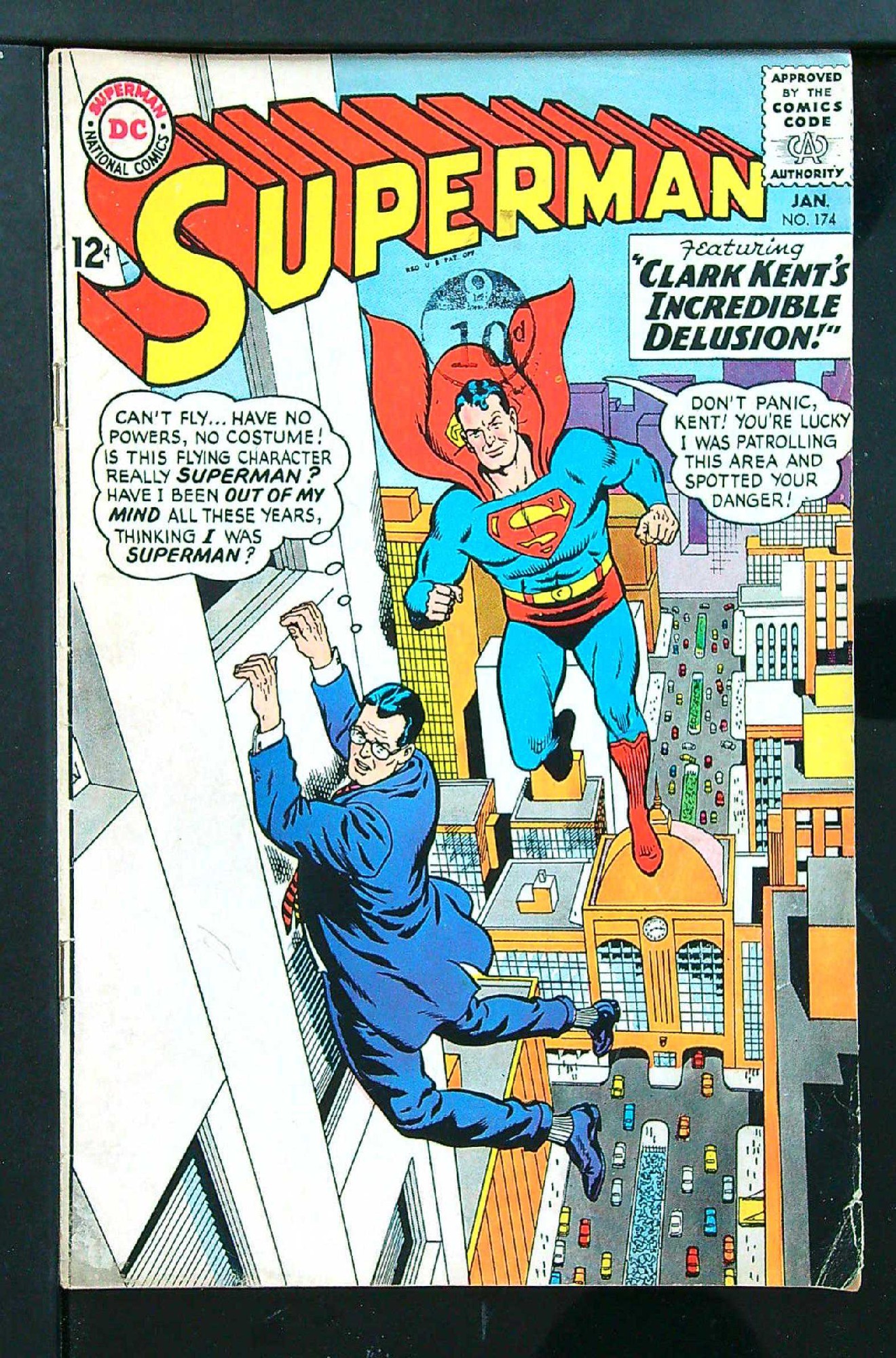 ACTUAL SCAN OF COMIC!<br>Distribution Stamp on Cover - See Scan Cover of Superman (Vol 1) #174. One of 250,000 Vintage American Comics on sale from Krypton!