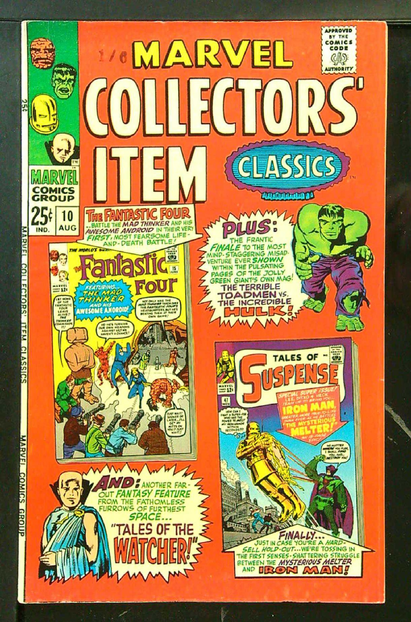 ACTUAL SCAN OF COMIC!<br>Stamp on Cover - See Scan Cover of Marvel Collectors Item Classics (Vol 1) #10. One of 250,000 Vintage American Comics on sale from Krypton!
