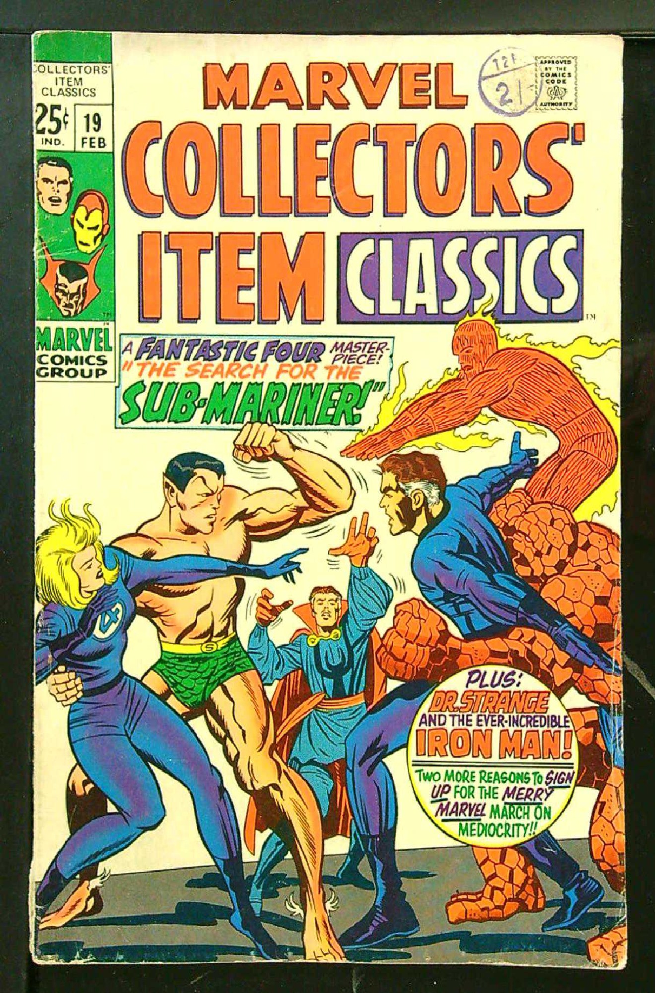 ACTUAL SCAN OF COMIC!<br>Stamp on Cover - See Scan Cover of Marvel Collectors Item Classics (Vol 1) #19. One of 250,000 Vintage American Comics on sale from Krypton!