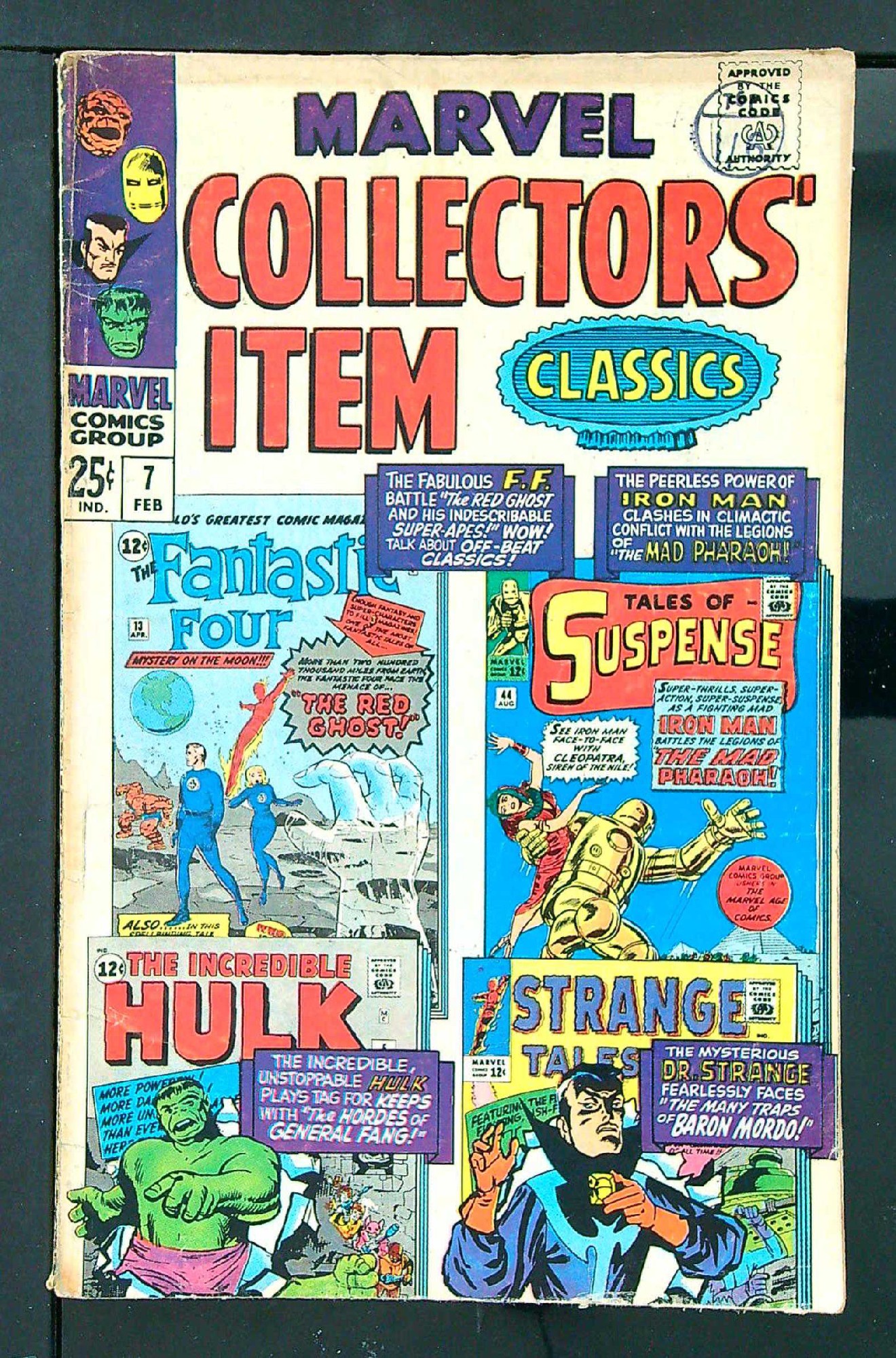 ACTUAL SCAN OF COMIC!<br>Distribution Stamp on Cover - See Scan Cover of Marvel Collectors Item Classics (Vol 1) #7. One of 250,000 Vintage American Comics on sale from Krypton!