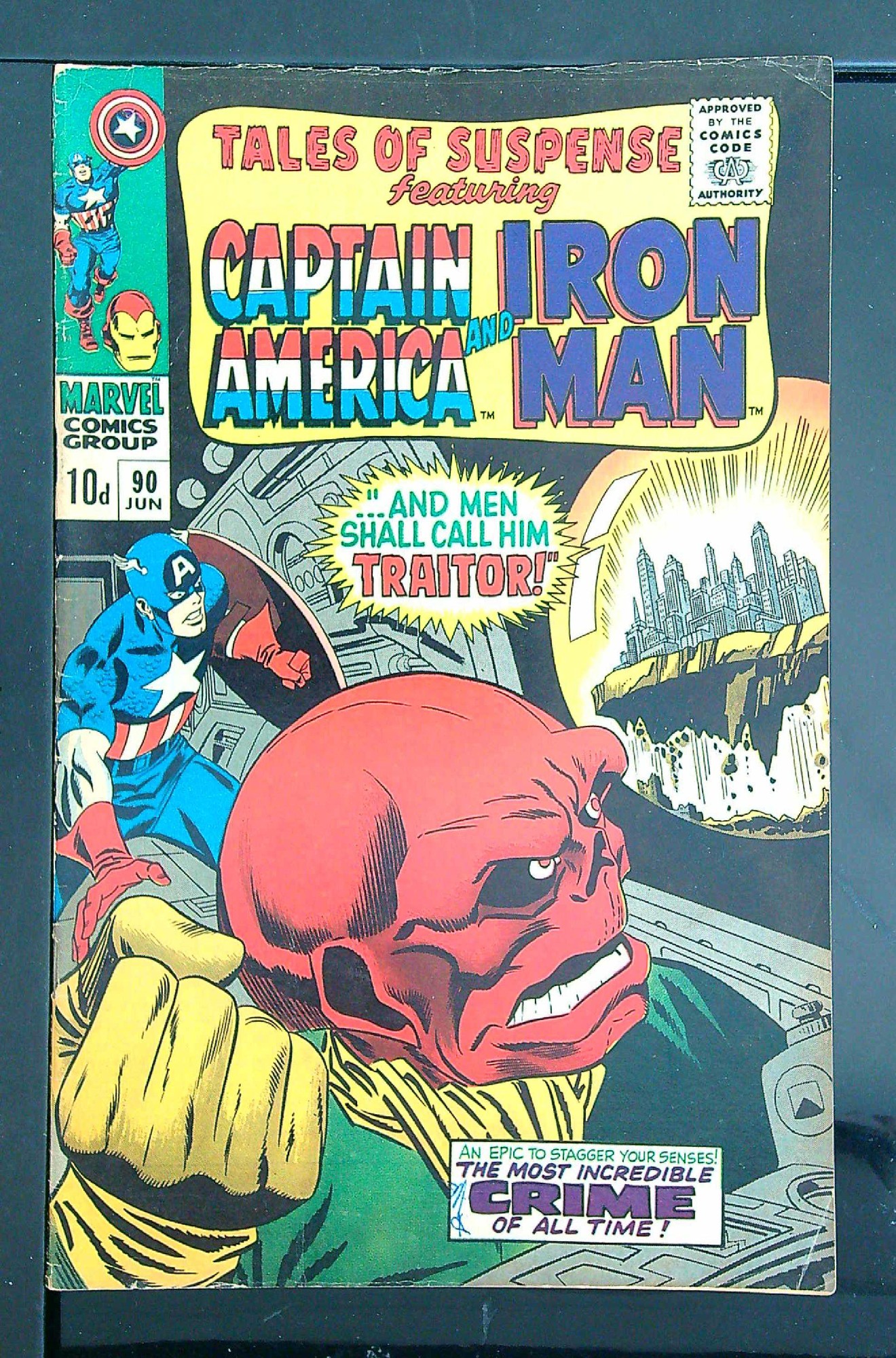 ACTUAL SCAN OF COMIC!<br> Cover of Tales of Suspense (Vol 1) #90. One of 250,000 Vintage American Comics on sale from Krypton!