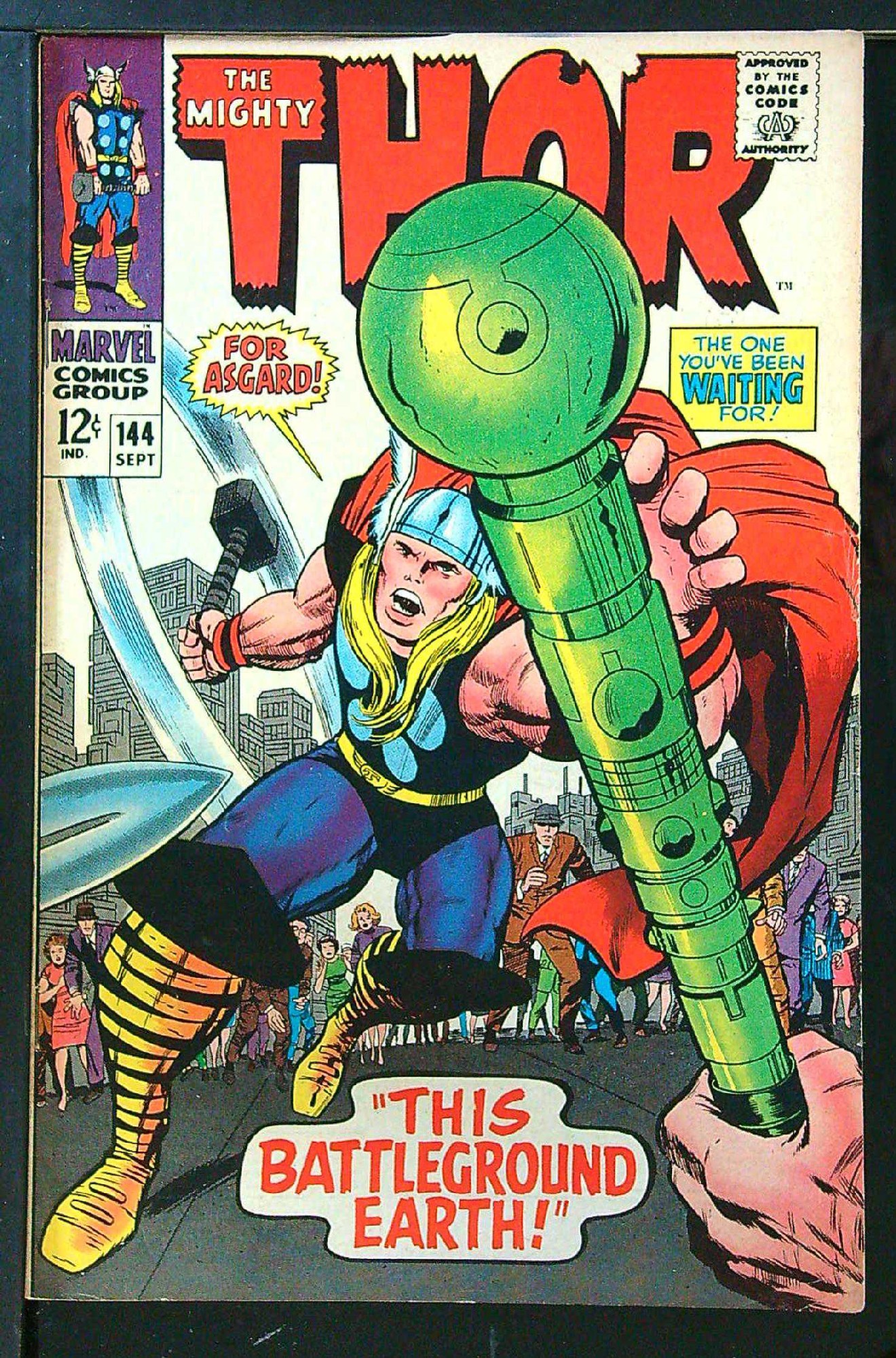 ACTUAL SCAN OF COMIC!<br> Cover of Thor (Vol 1) #144. One of 250,000 Vintage American Comics on sale from Krypton!