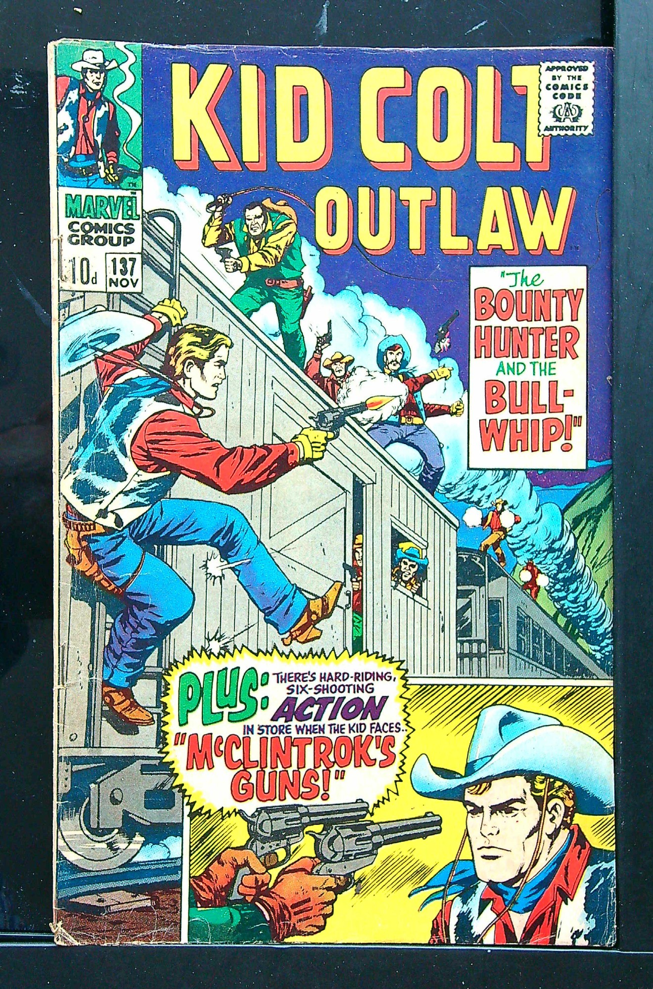 ACTUAL SCAN OF COMIC!<br> Cover of Kid Colt Outlaw #137. One of 250,000 Vintage American Comics on sale from Krypton!