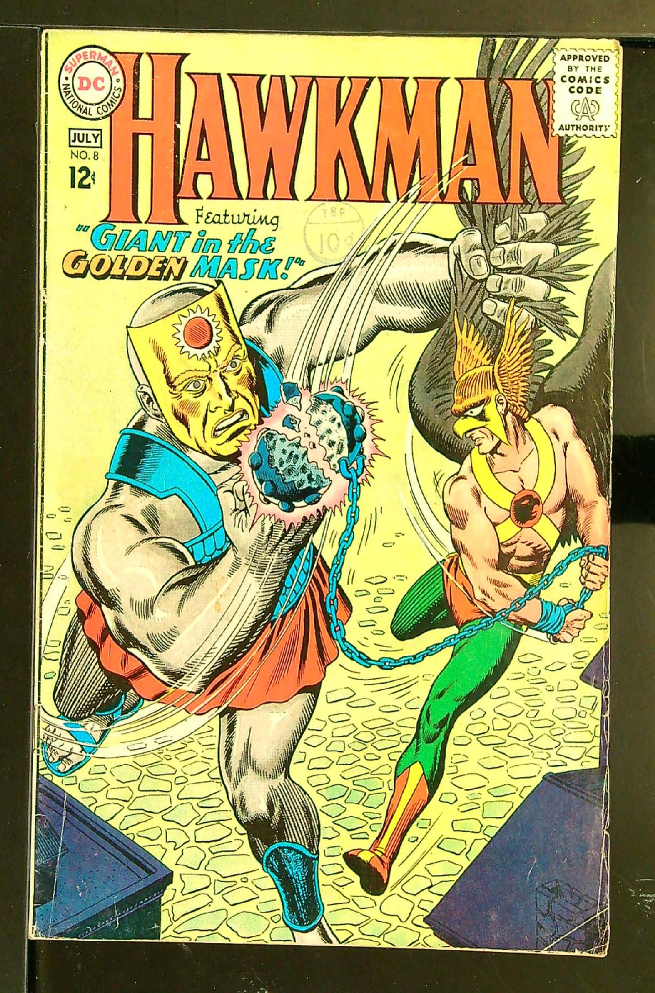 ACTUAL SCAN OF COMIC!<br>Distribution Stamp & pen on Cover - See Scan Cover of Hawkman (Vol 1) #8. One of 250,000 Vintage American Comics on sale from Krypton!