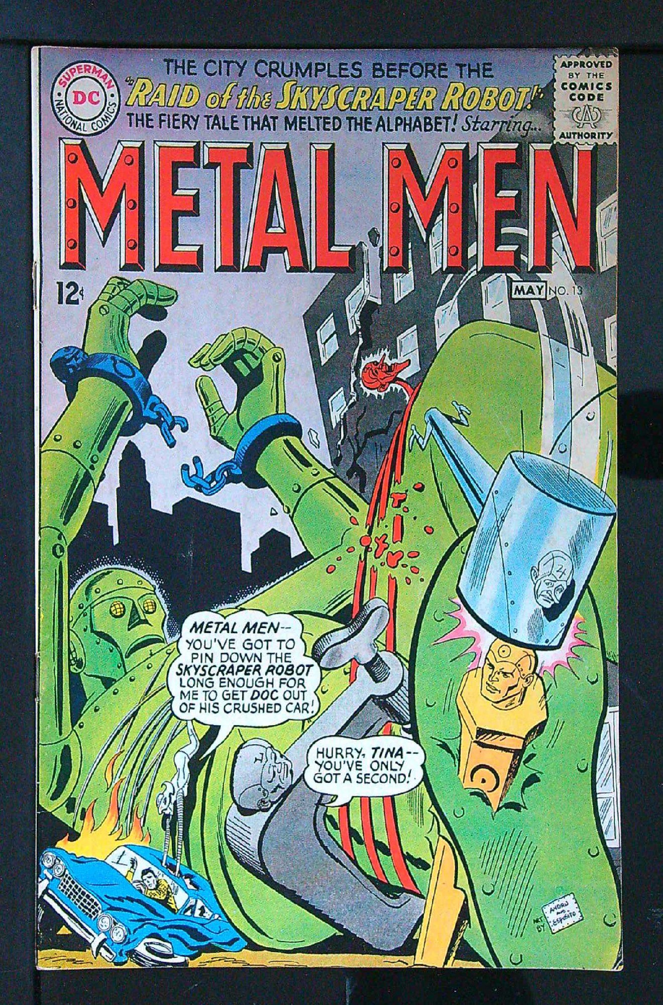 ACTUAL SCAN OF COMIC!<br> Cover of Metal Men (Vol 1) #13. One of 250,000 Vintage American Comics on sale from Krypton!