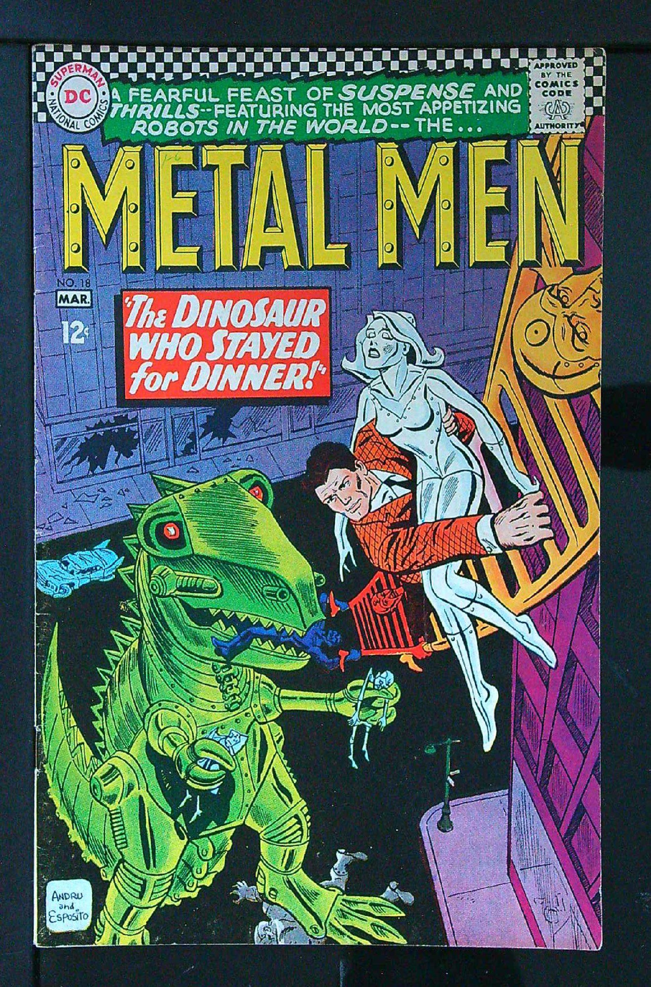 ACTUAL SCAN OF COMIC!<br> Cover of Metal Men (Vol 1) #18. One of 250,000 Vintage American Comics on sale from Krypton!