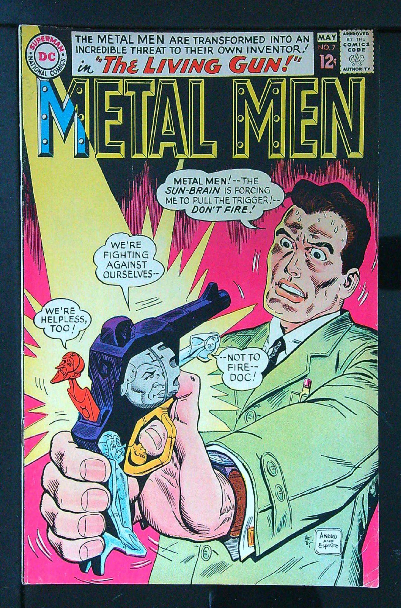 ACTUAL SCAN OF COMIC!<br> Cover of Metal Men (Vol 1) #7. One of 250,000 Vintage American Comics on sale from Krypton!