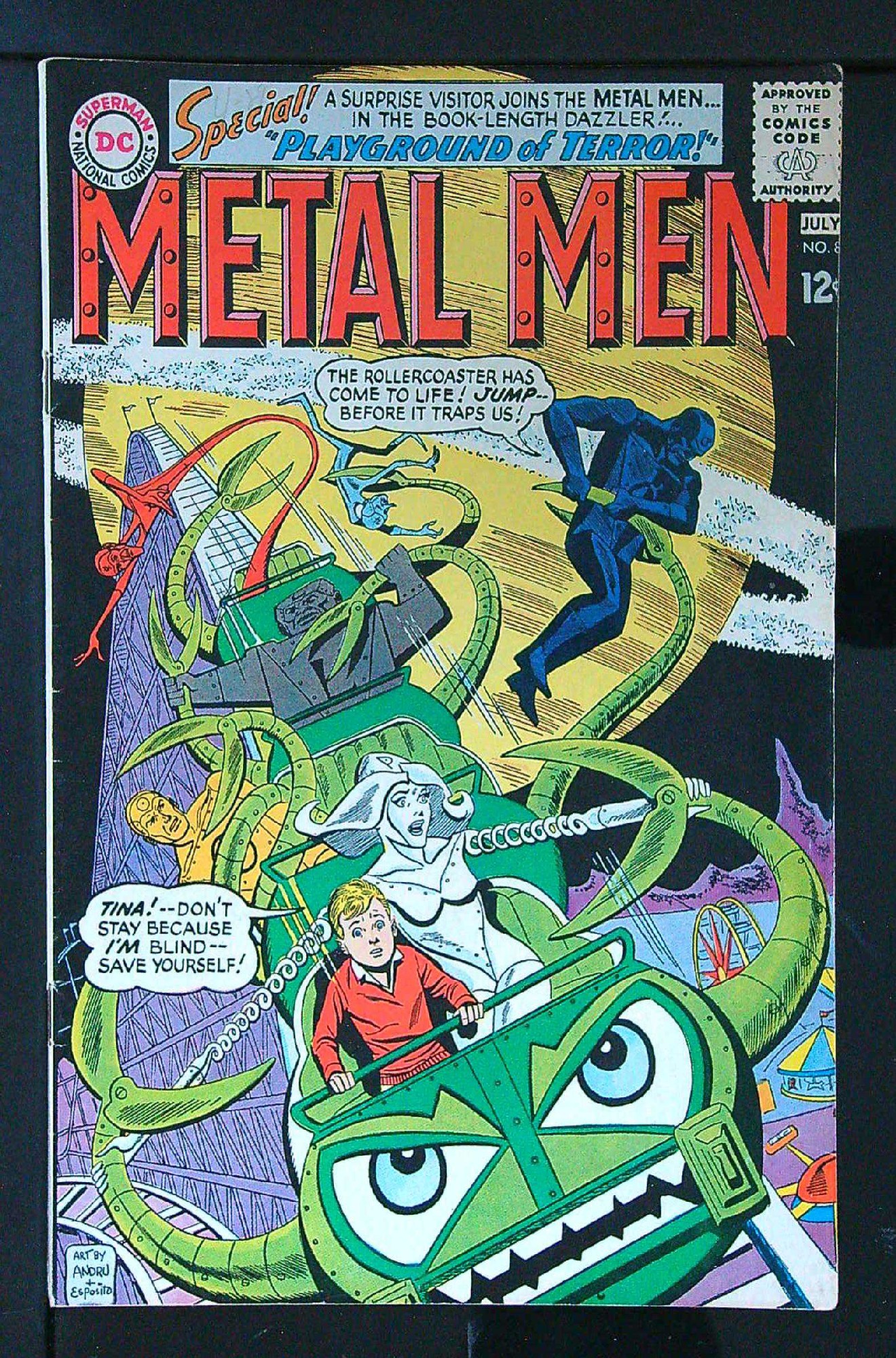 ACTUAL SCAN OF COMIC!<br> Cover of Metal Men (Vol 1) #8. One of 250,000 Vintage American Comics on sale from Krypton!