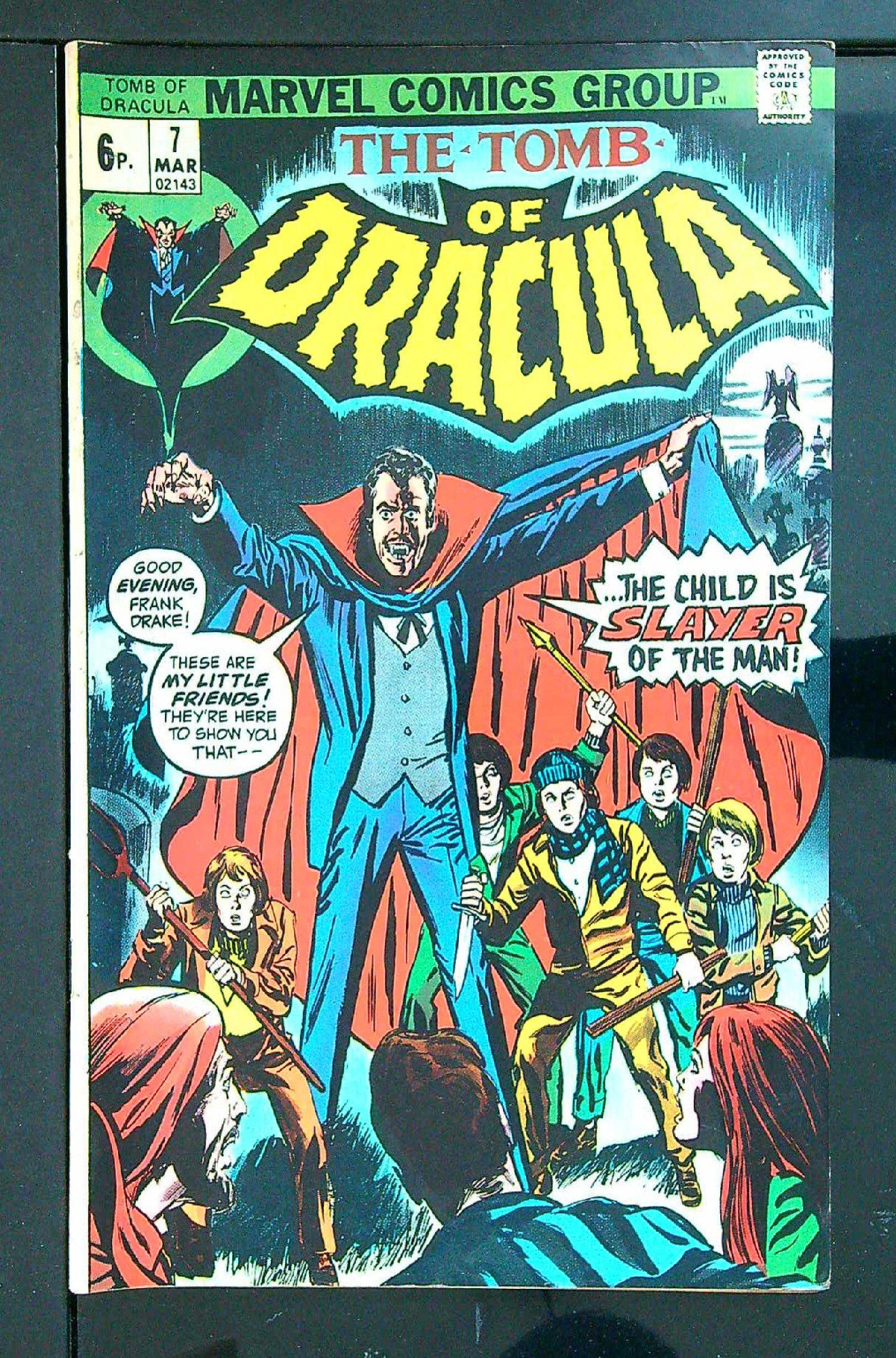 ACTUAL SCAN OF COMIC!<br> Cover of Tomb of Dracula (Vol 1) #7. One of 250,000 Vintage American Comics on sale from Krypton!