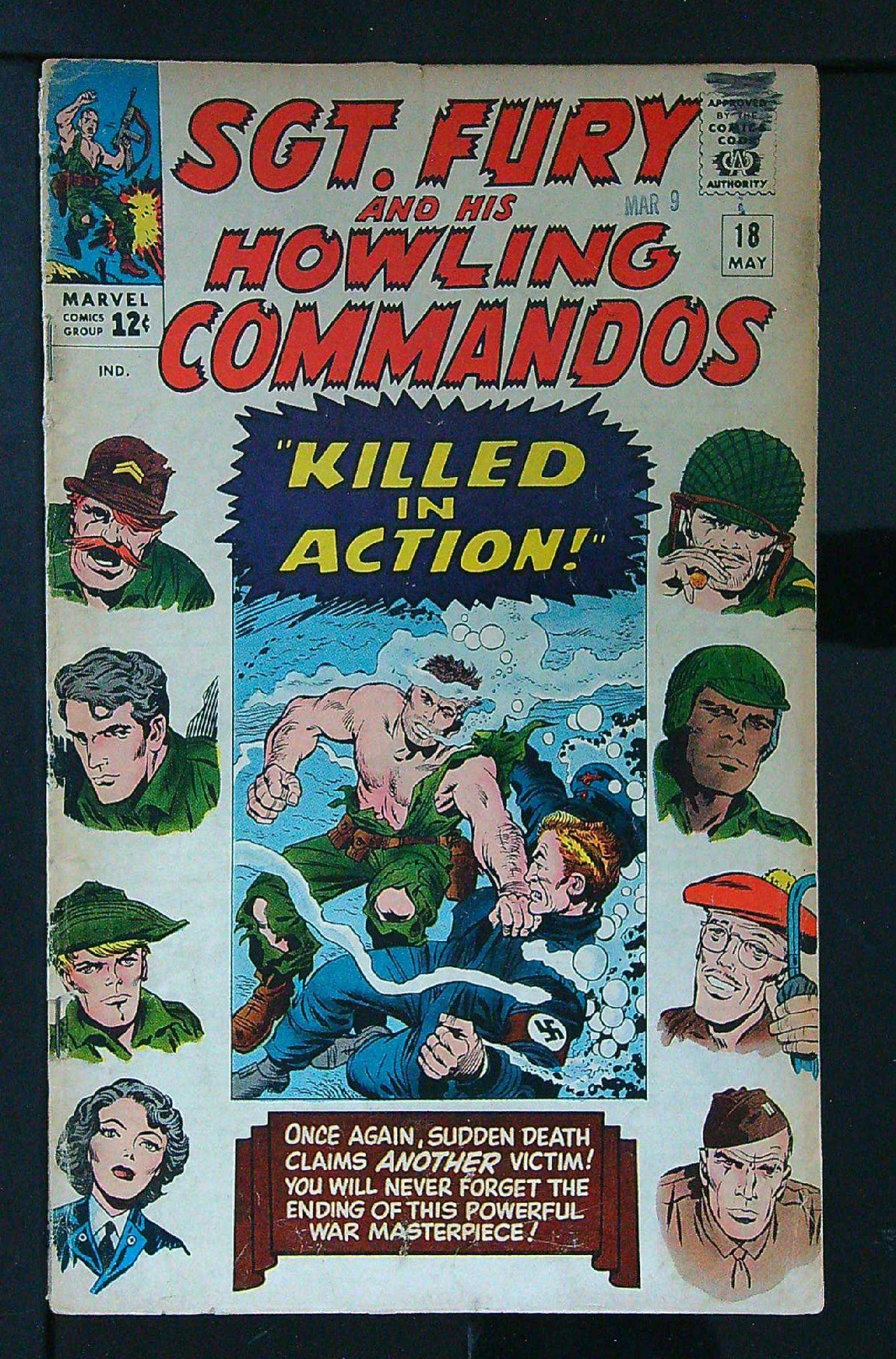 ACTUAL SCAN OF COMIC!<br> Cover of Sgt. Fury & His Howling Commandos #18. One of 250,000 Vintage American Comics on sale from Krypton!