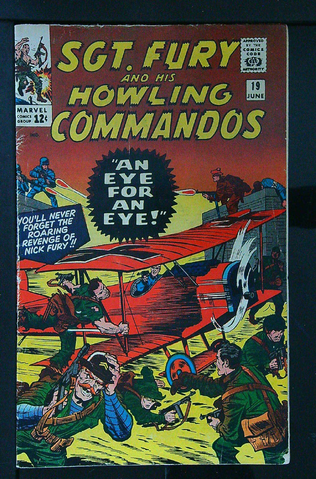 ACTUAL SCAN OF COMIC!<br> Cover of Sgt. Fury & His Howling Commandos #19. One of 250,000 Vintage American Comics on sale from Krypton!