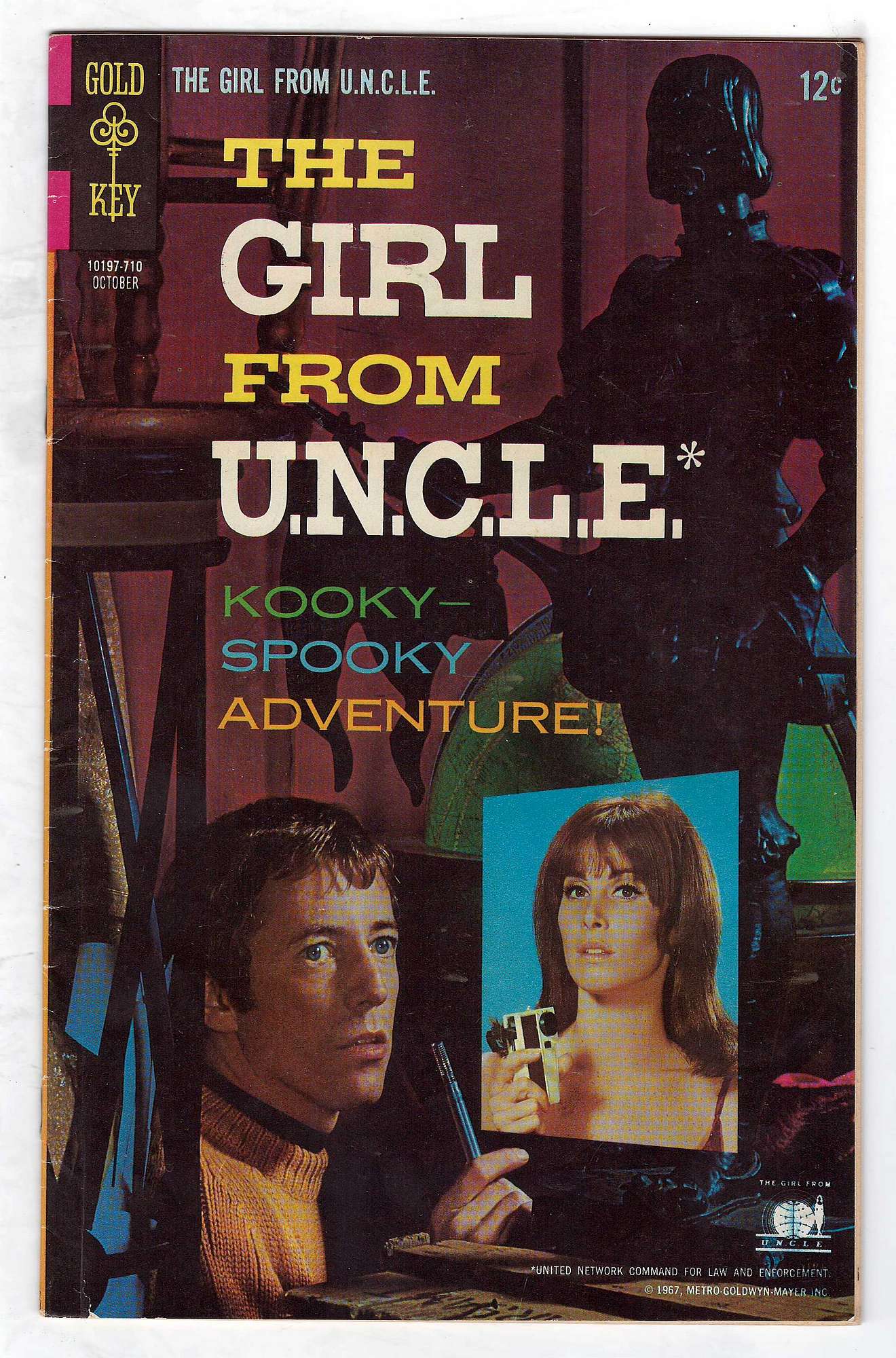 ACTUAL SCAN OF COMIC!<br> Cover of Girl From U.N.C.L.E. #5. One of 250,000 Vintage American Comics on sale from Krypton!