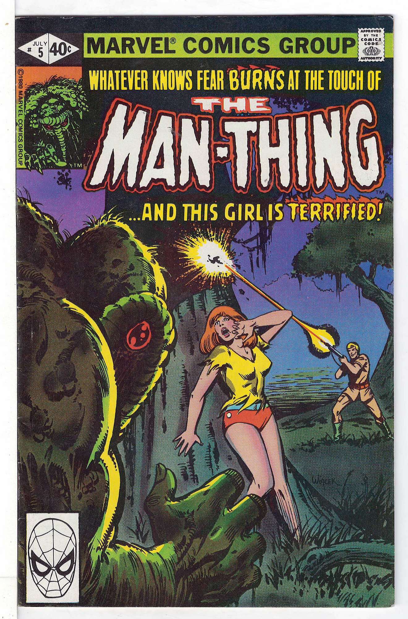 ACTUAL SCAN OF COMIC!<br> Cover of Man-Thing (Vol 2) #5. One of 250,000 Vintage American Comics on sale from Krypton!