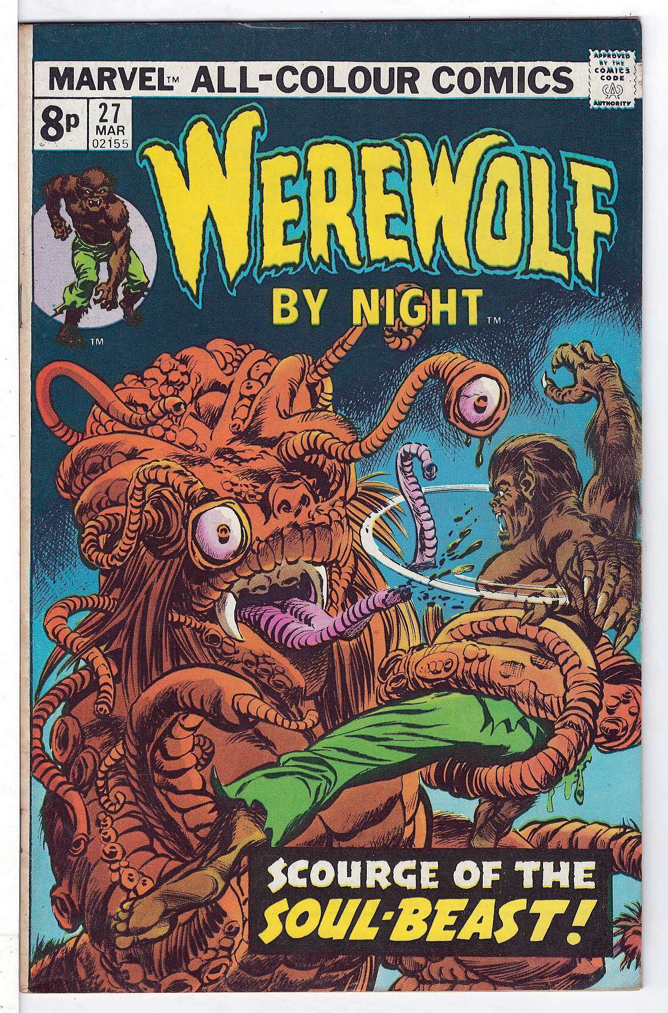 ACTUAL SCAN OF COMIC!<br> Cover of Werewolf by Night (Vol 1) #27. One of 250,000 Vintage American Comics on sale from Krypton!