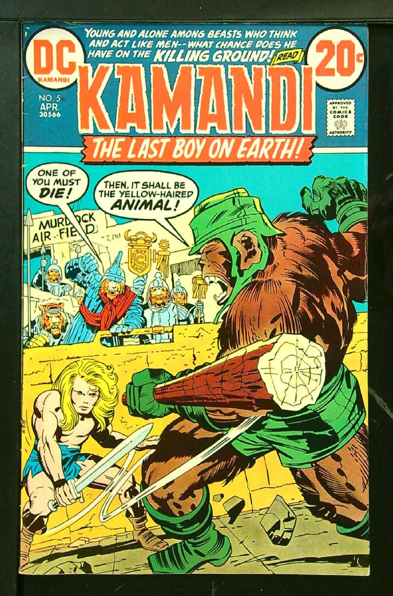 ACTUAL SCAN OF COMIC!<br> Cover of Kamandi (Vol 1) The Last Boy on Earth #5. One of 250,000 Vintage American Comics on sale from Krypton!
