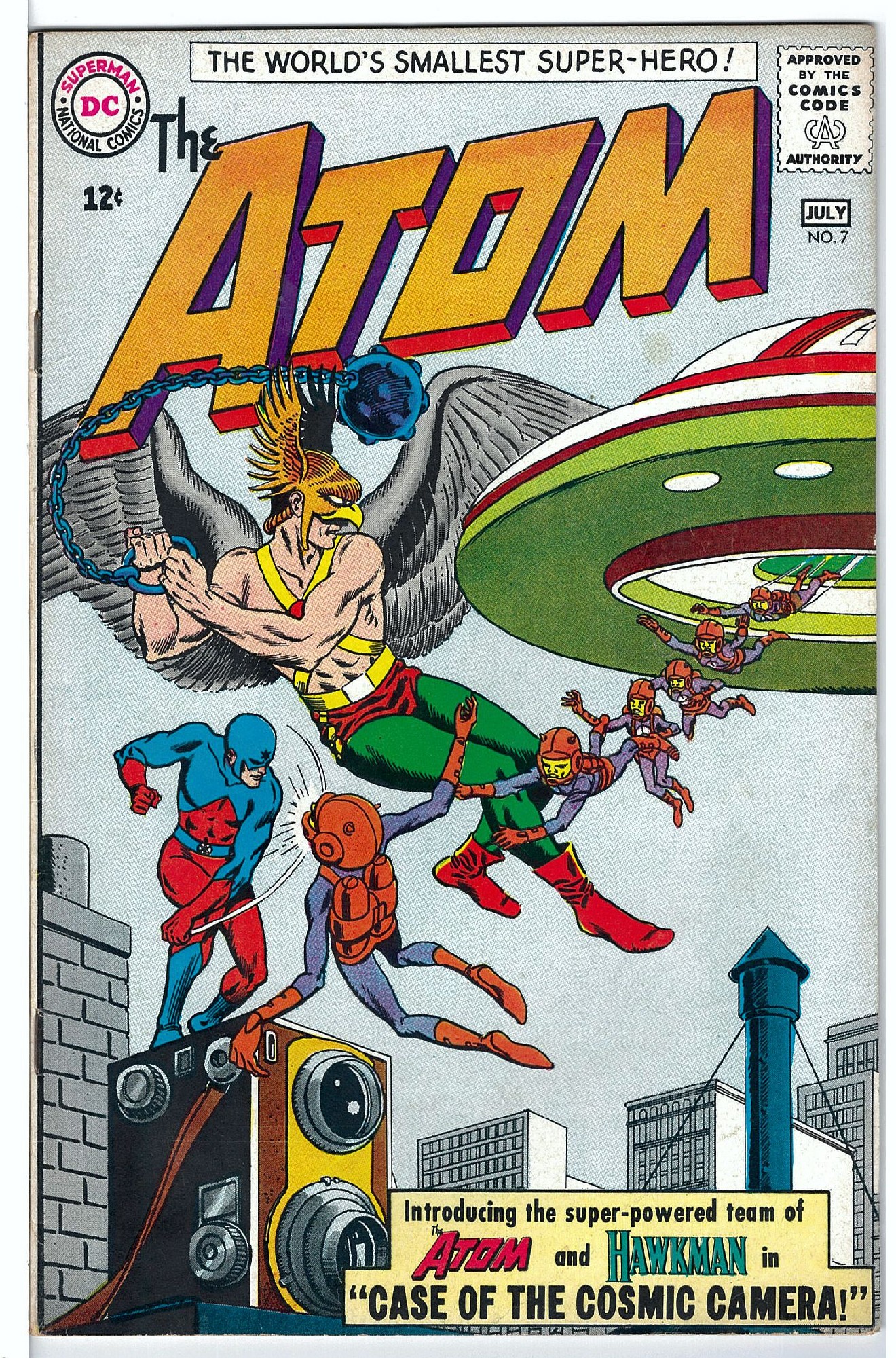 1st Hawkman Team-up<br>ACTUAL SCAN OF COMIC!<br> Cover of Atom (Vol 1) The #7. One of 250,000 Vintage American Comics on sale from Krypton!
