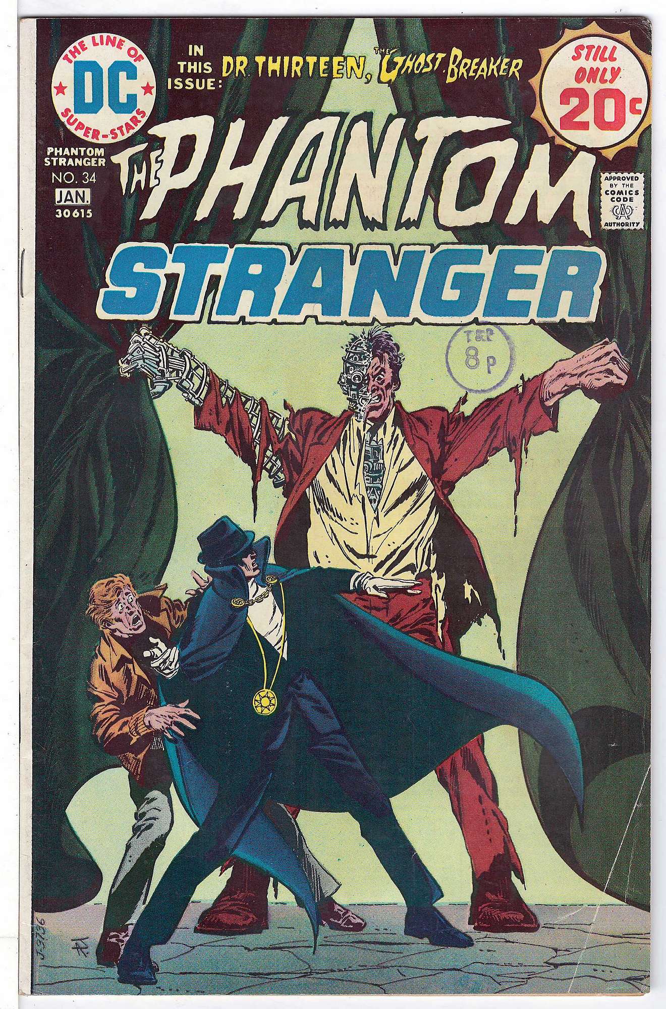ACTUAL SCAN OF COMIC!<br>Stamp on Cover - See Scan Cover of Phantom Stranger (Vol 1) #34. One of 250,000 Vintage American Comics on sale from Krypton!