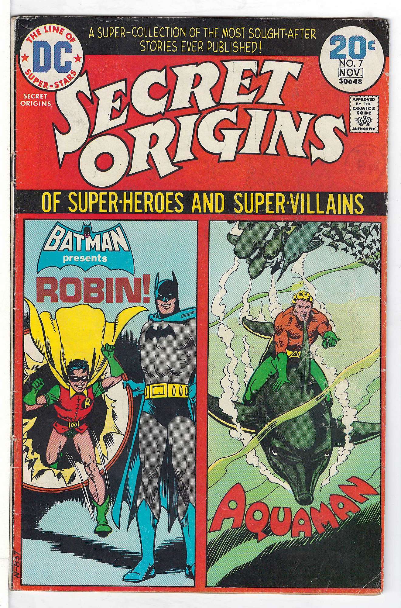 ACTUAL SCAN OF COMIC!<br>Distribution Stamp on Cover - See Scan Cover of Secret Origins (Vol 2) #7. One of 250,000 Vintage American Comics on sale from Krypton!