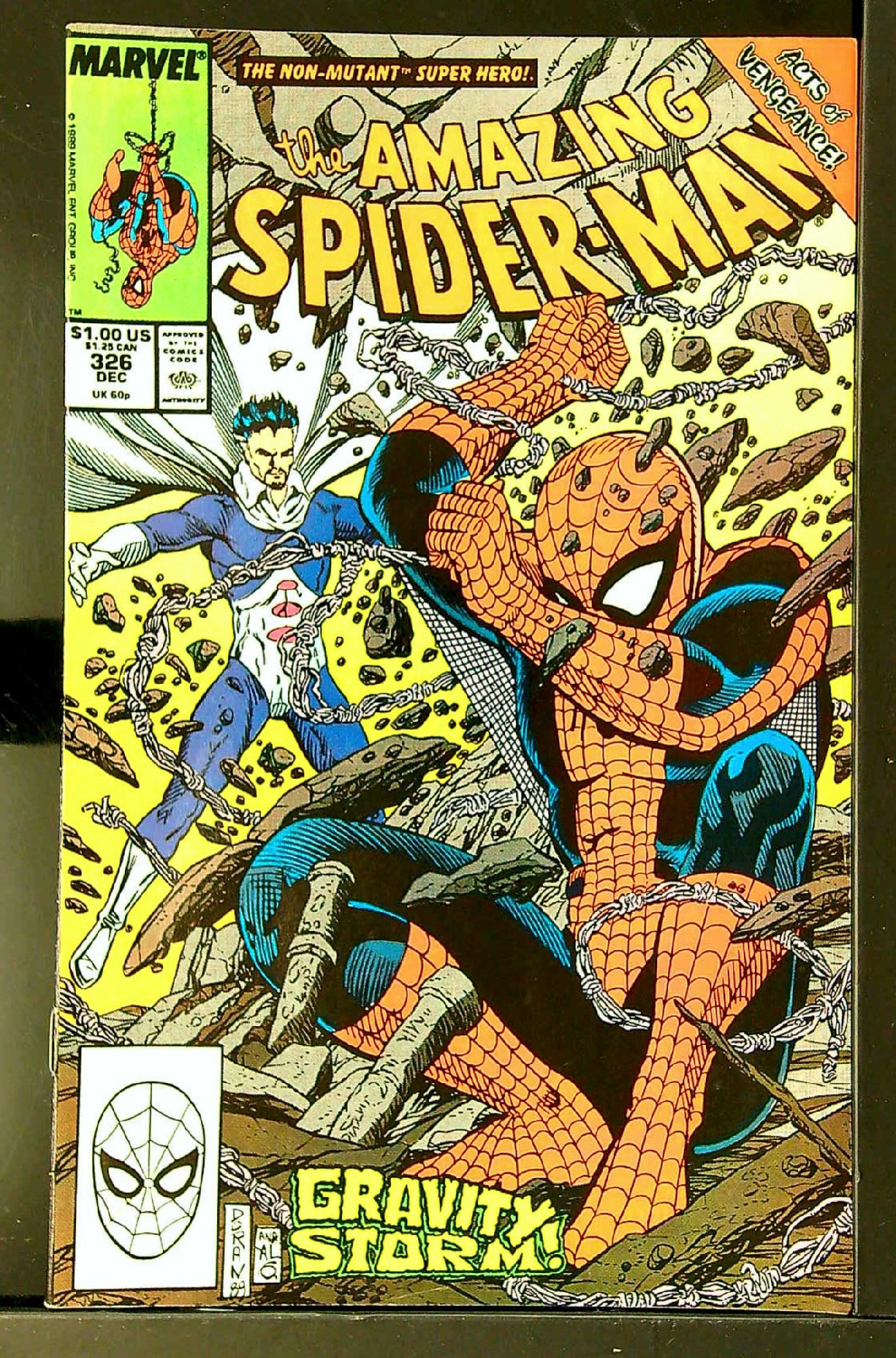Graviton Appearance<br>ACTUAL SCAN OF COMIC!<br> Cover of Amazing Spider-Man (Vol 1) #326. One of 250,000 Vintage American Comics on sale from Krypton!