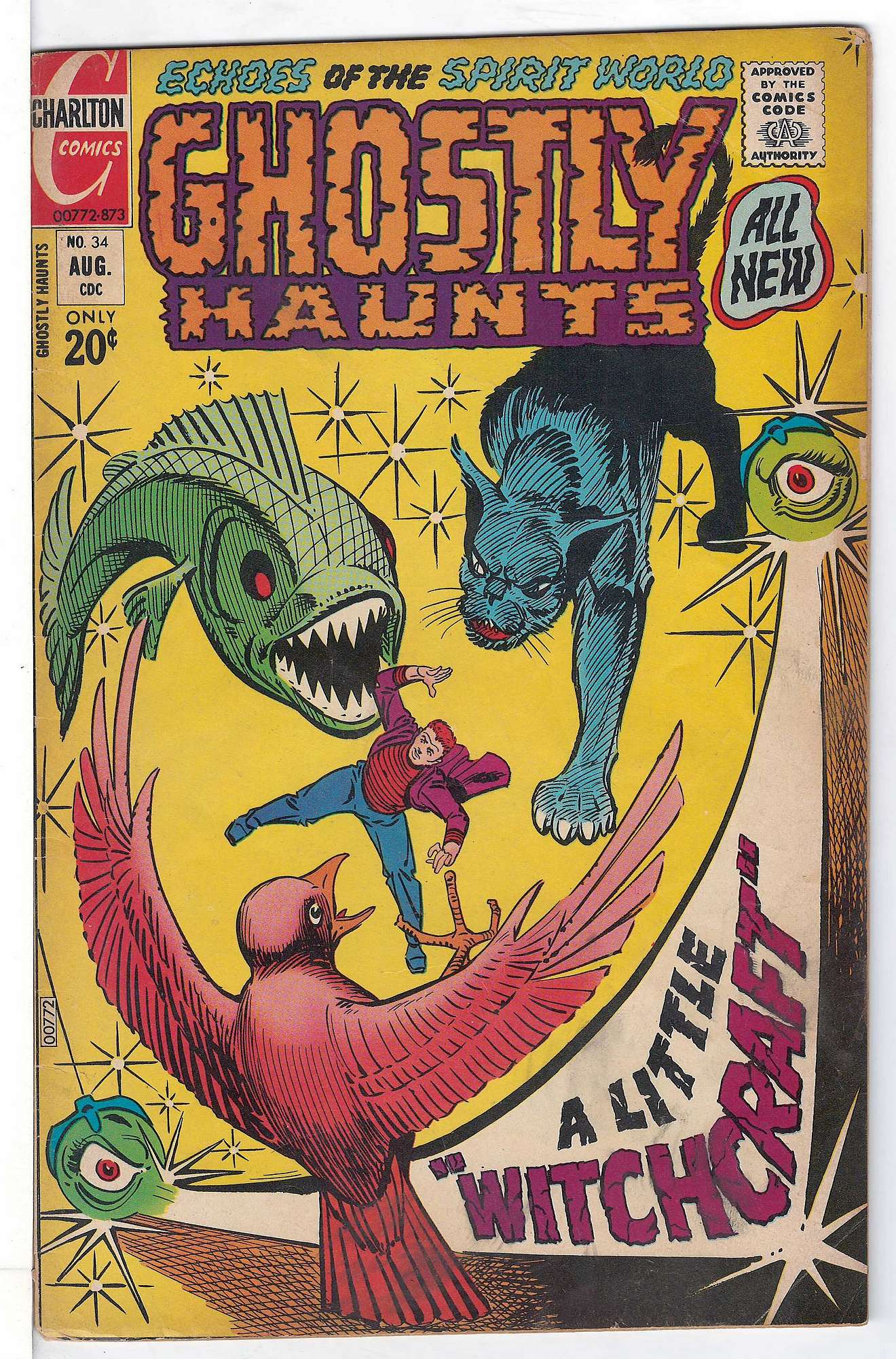 ACTUAL SCAN OF COMIC!<br> Cover of Ghostly Haunts (Vol 1) #34. One of 250,000 Vintage American Comics on sale from Krypton!