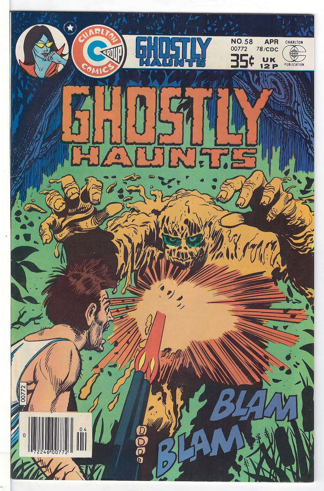 ACTUAL SCAN OF COMIC!<br> Cover of Ghostly Haunts (Vol 1) #58. One of 250,000 Vintage American Comics on sale from Krypton!