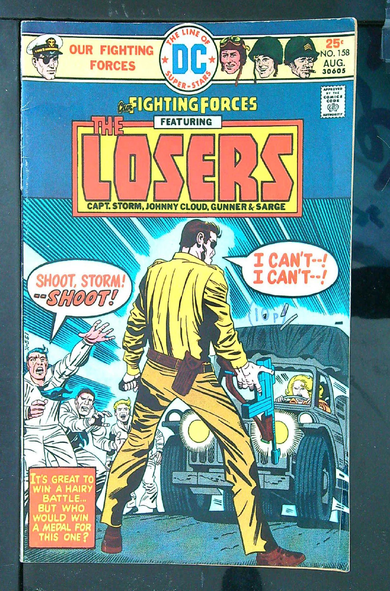 ACTUAL SCAN OF COMIC!<br>Distribution Stamp on Cover - See Scan Cover of Our Fighting Forces #158. One of 250,000 Vintage American Comics on sale from Krypton!