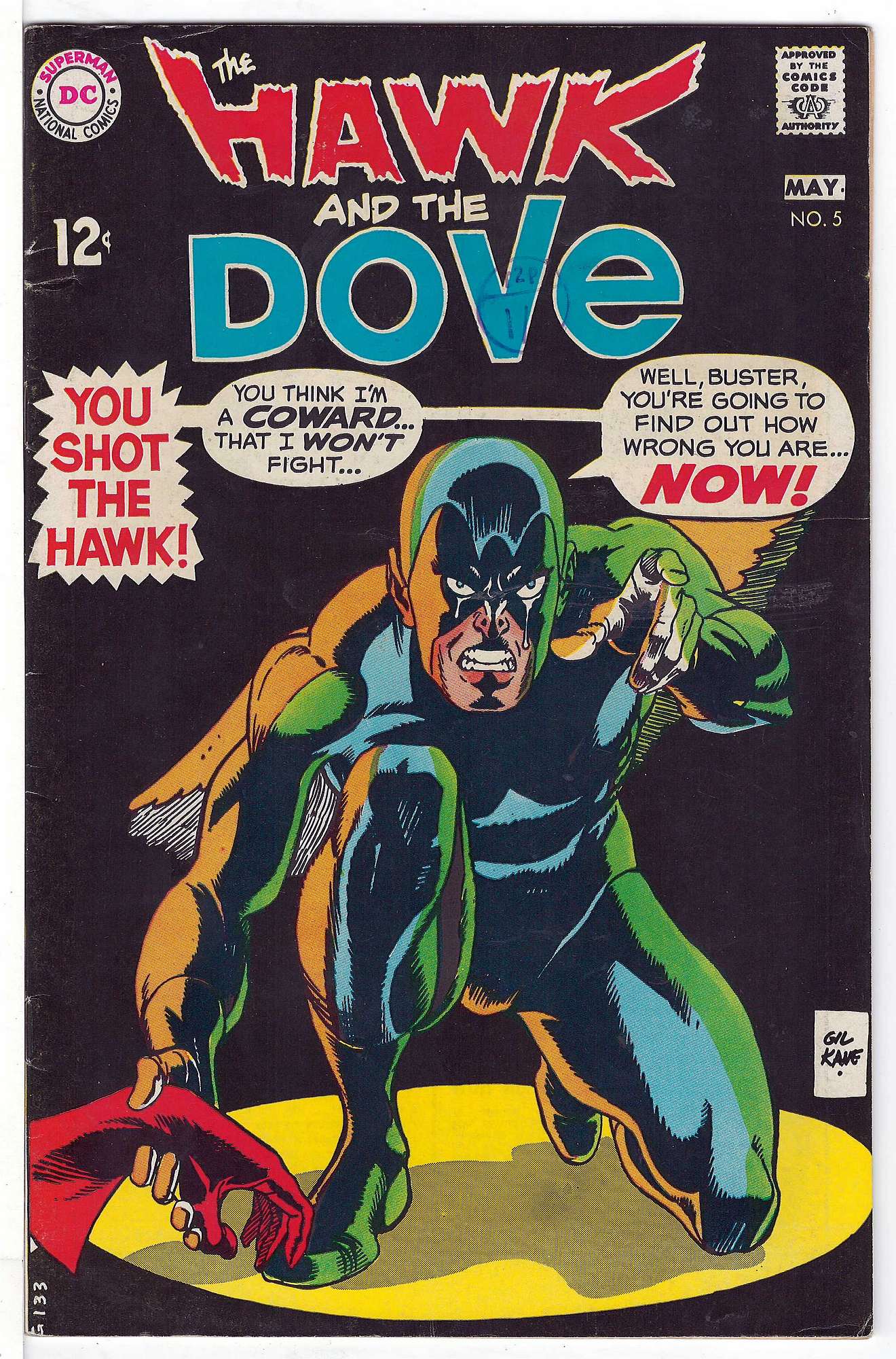 ACTUAL SCAN OF COMIC!<br>Stamp on Cover. See Scan. Cover of Hawk & Dove (Vol 1) The #5. One of 250,000 Vintage American Comics on sale from Krypton!