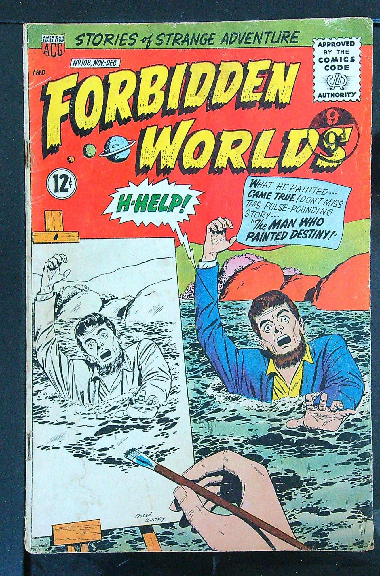 ACTUAL SCAN OF COMIC!<br>Distribution Stamp on Cover - See Scan Cover of Forbidden Worlds (Vol 1) #108. One of 250,000 Vintage American Comics on sale from Krypton!