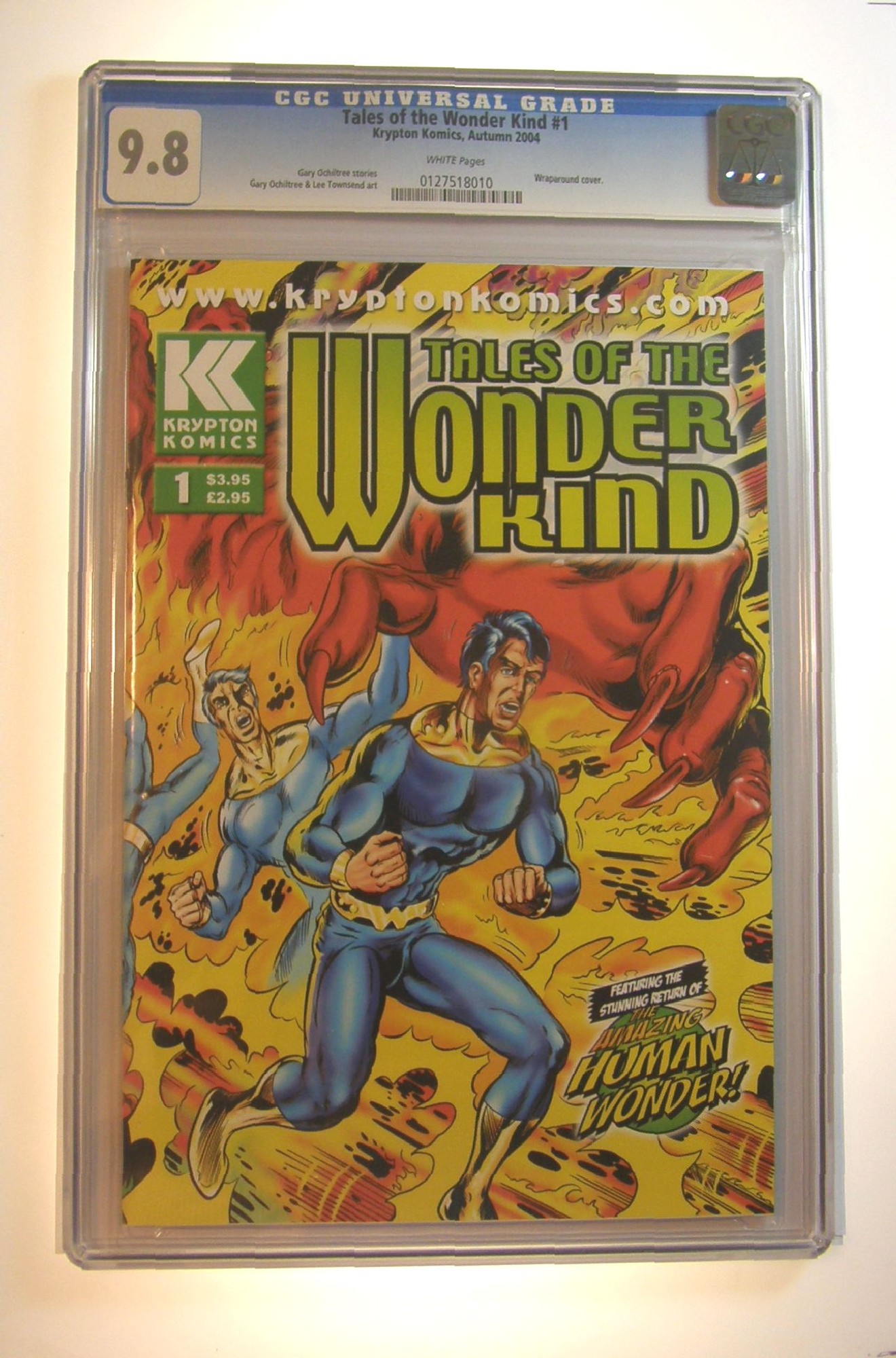 The return of the Amazing Human Wonder.<br>ACTUAL SCAN OF COMIC!<br> Cover of Tales of the Wonder Kind #1. One of 250,000 Vintage American Comics on sale from Krypton!