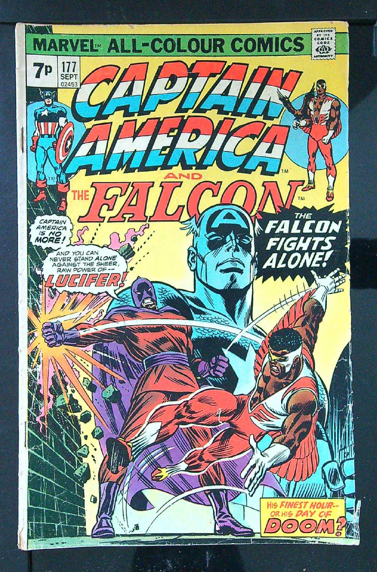 ACTUAL SCAN OF COMIC!<br> Cover of Captain America (Vol 1) #177. One of 250,000 Vintage American Comics on sale from Krypton!