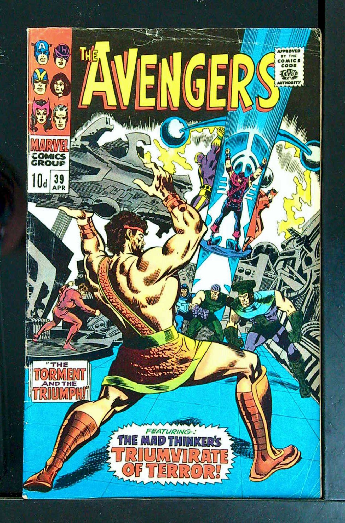 ACTUAL SCAN OF COMIC!<br> Cover of Avengers (Vol 1) #39. One of 250,000 Vintage American Comics on sale from Krypton!