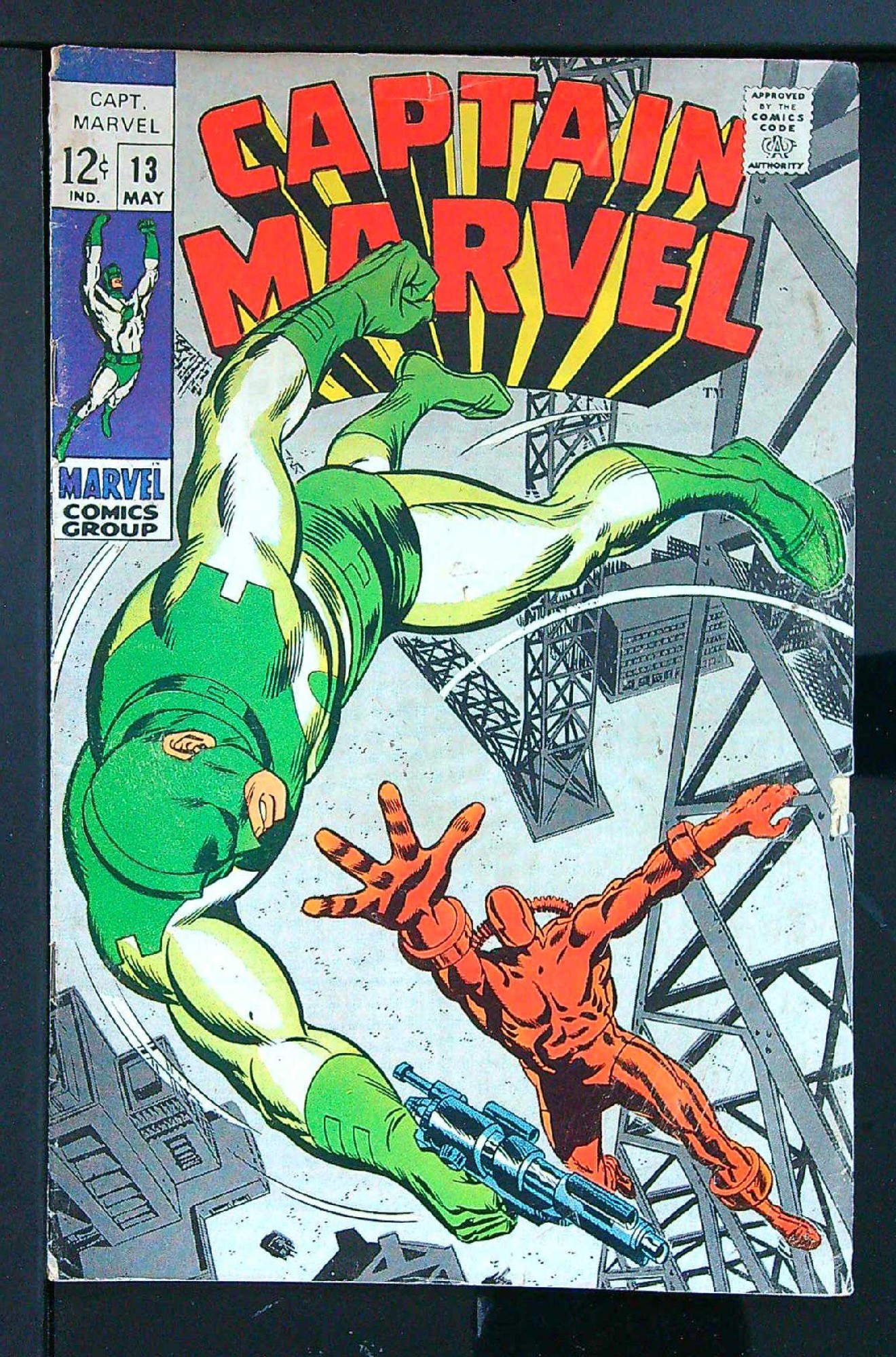 ACTUAL SCAN OF COMIC!<br> Cover of Captain Marvel (Vol 1) #13. One of 250,000 Vintage American Comics on sale from Krypton!
