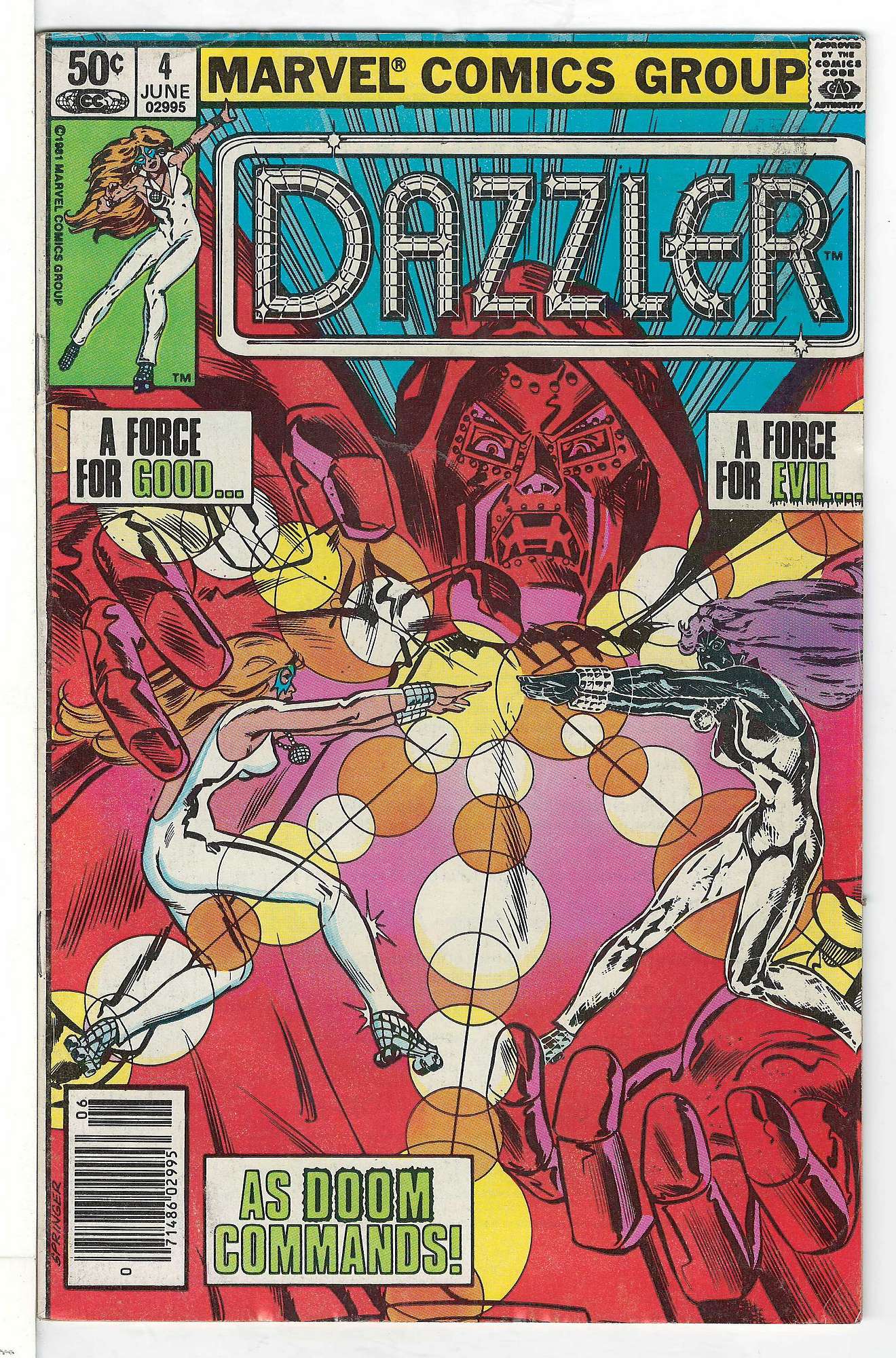 ACTUAL SCAN OF COMIC!<br> Cover of Dazzler (Vol 1) #4. One of 250,000 Vintage American Comics on sale from Krypton!