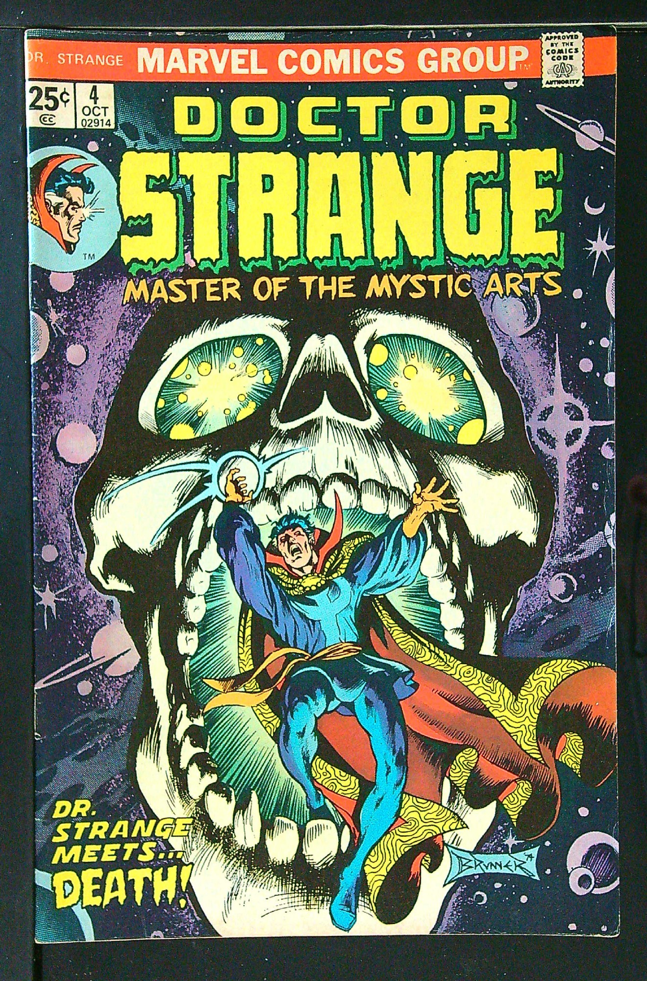 ACTUAL SCAN OF COMIC!<br>Small part out of back cover. Cover of Doctor Strange (Vol 2) #4. One of 250,000 Vintage American Comics on sale from Krypton!